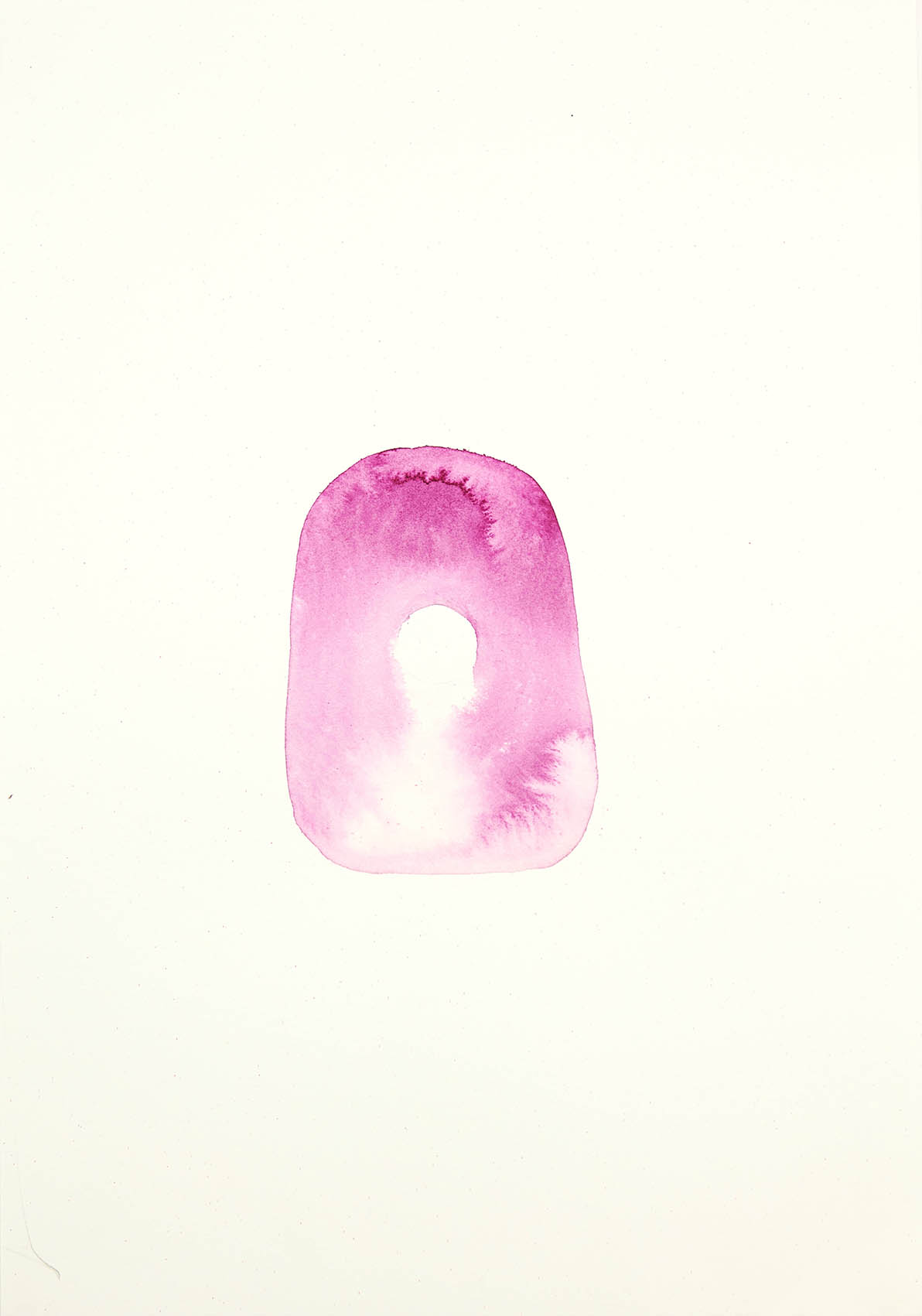 Série Rose pluieSérie Rose pluie, 2023 encre et eau du lac de l'Ouest sur papier, 40 x 30 cm