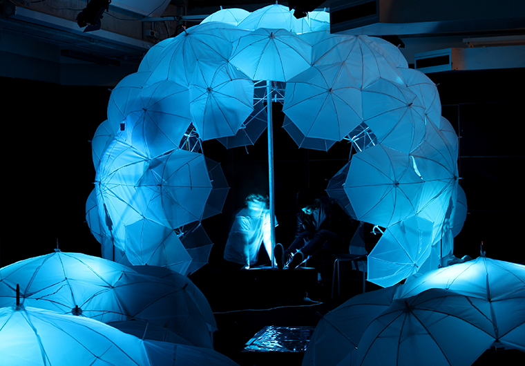 Tent Assembly of a student project for the Rugby World Cup Fan Trail. Event Studio led by Mike Davis, Auckland, 2011. Photograph: Sou Muy Ly