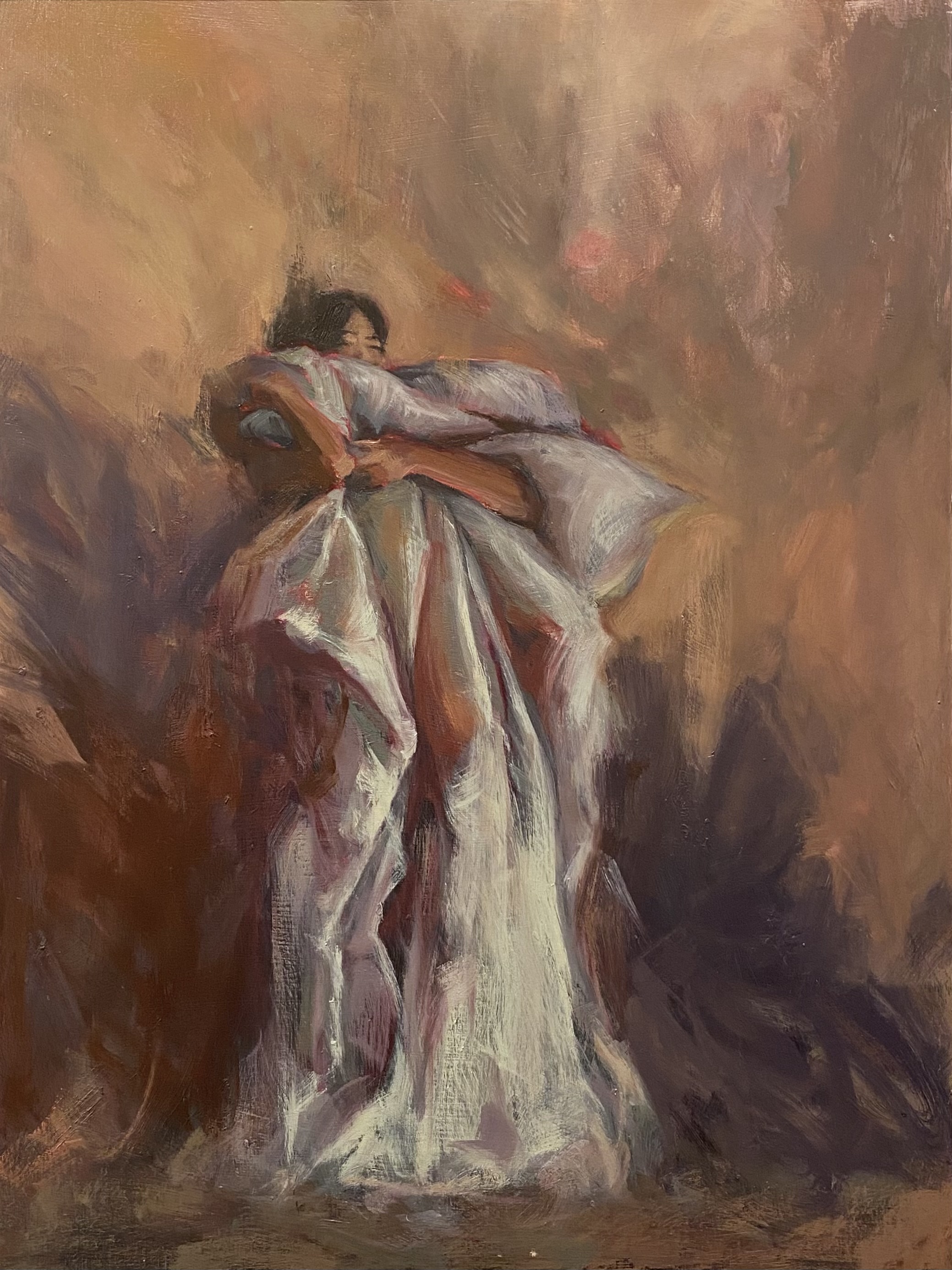 orange dance, 2025oil on MDF60 x 45 cm