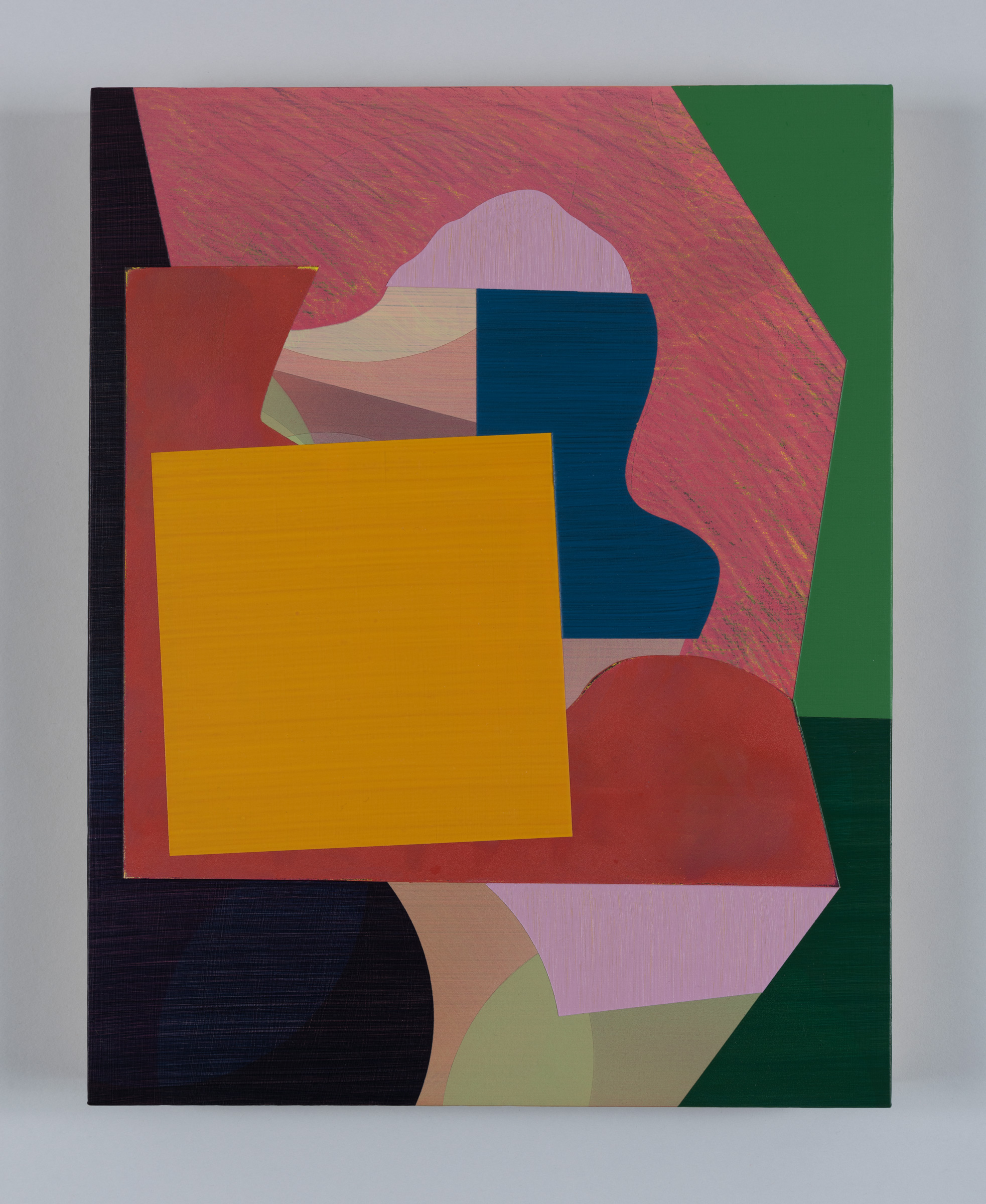 Zygote, 2022, acrylic on panel, 14 &times; 11&rdquo;.