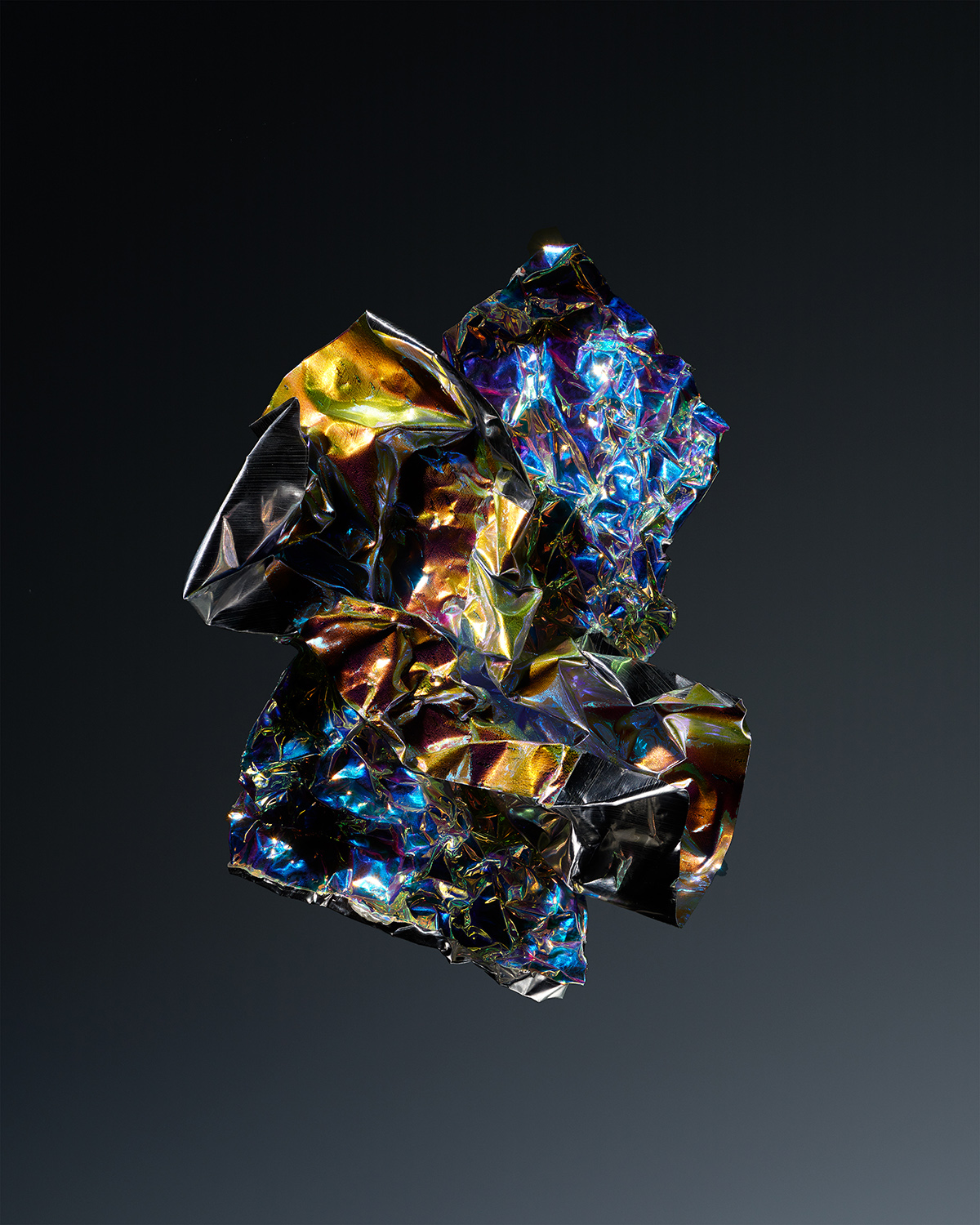KMA photographer Isabelle Bonjean shoots glittery floating multicolored object
