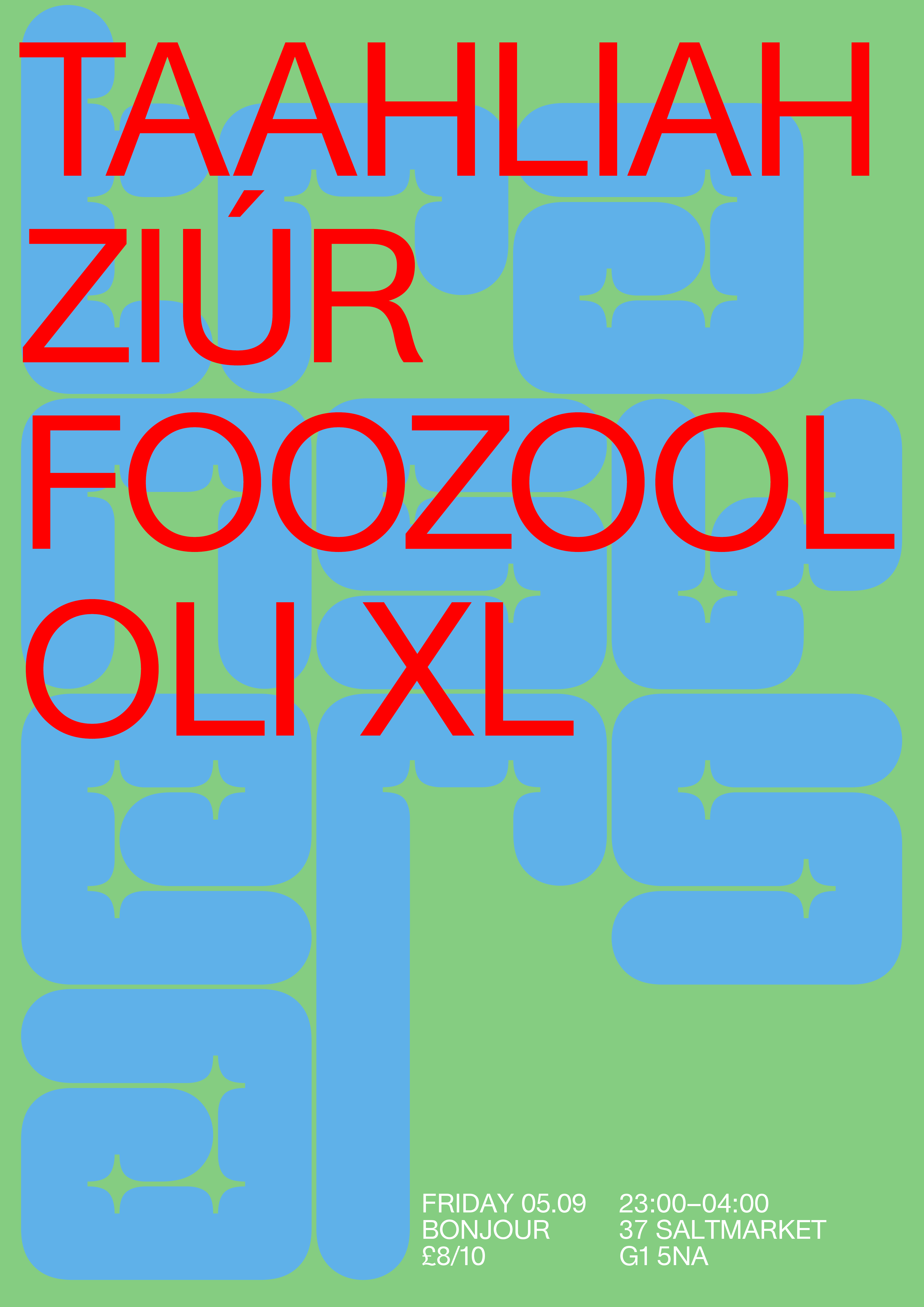 Poster proposal for TAAHLIAH's club event 'Transversal'