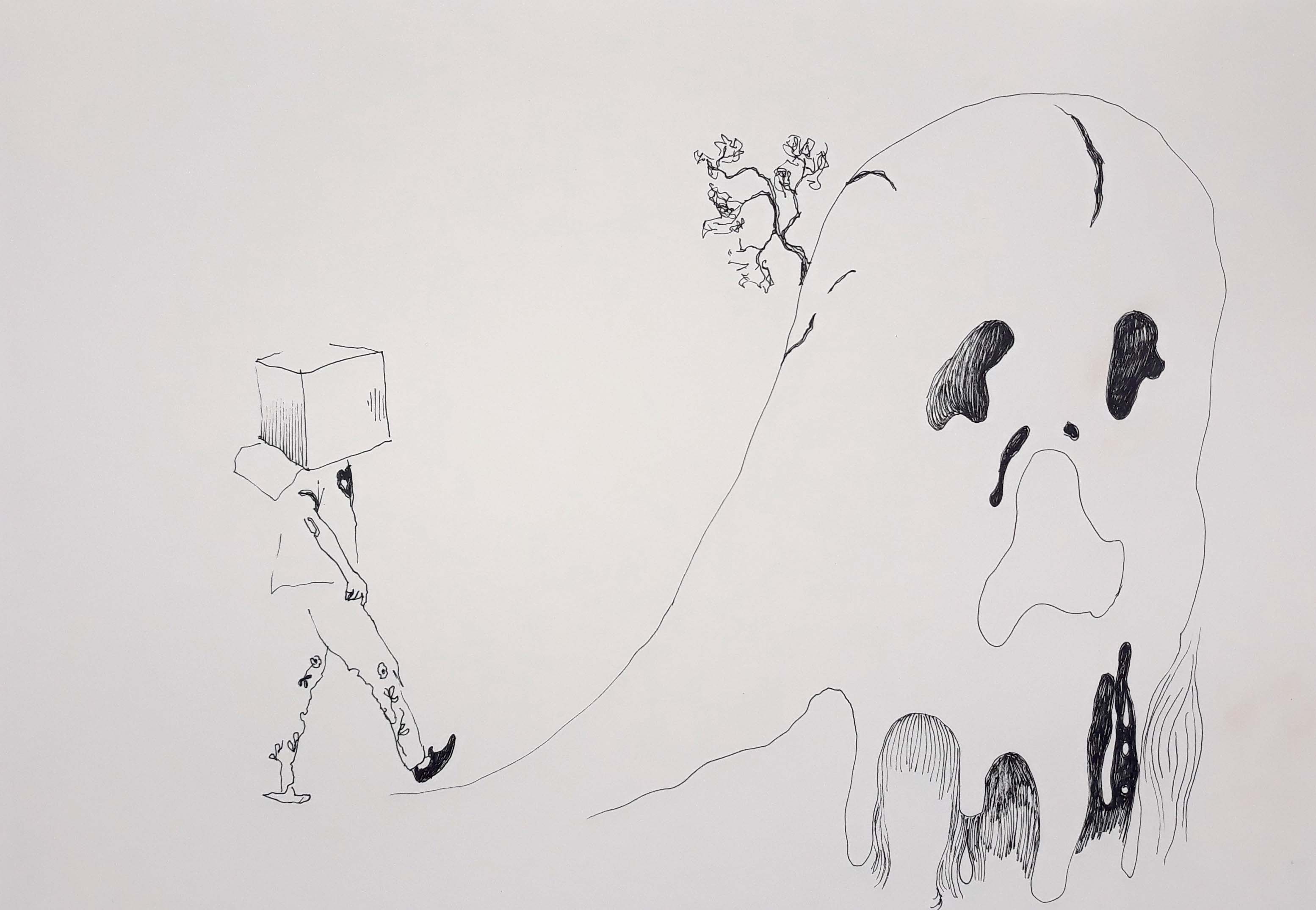 Tokyo stories, stylo noir, 20x30 cm, 2019-2020