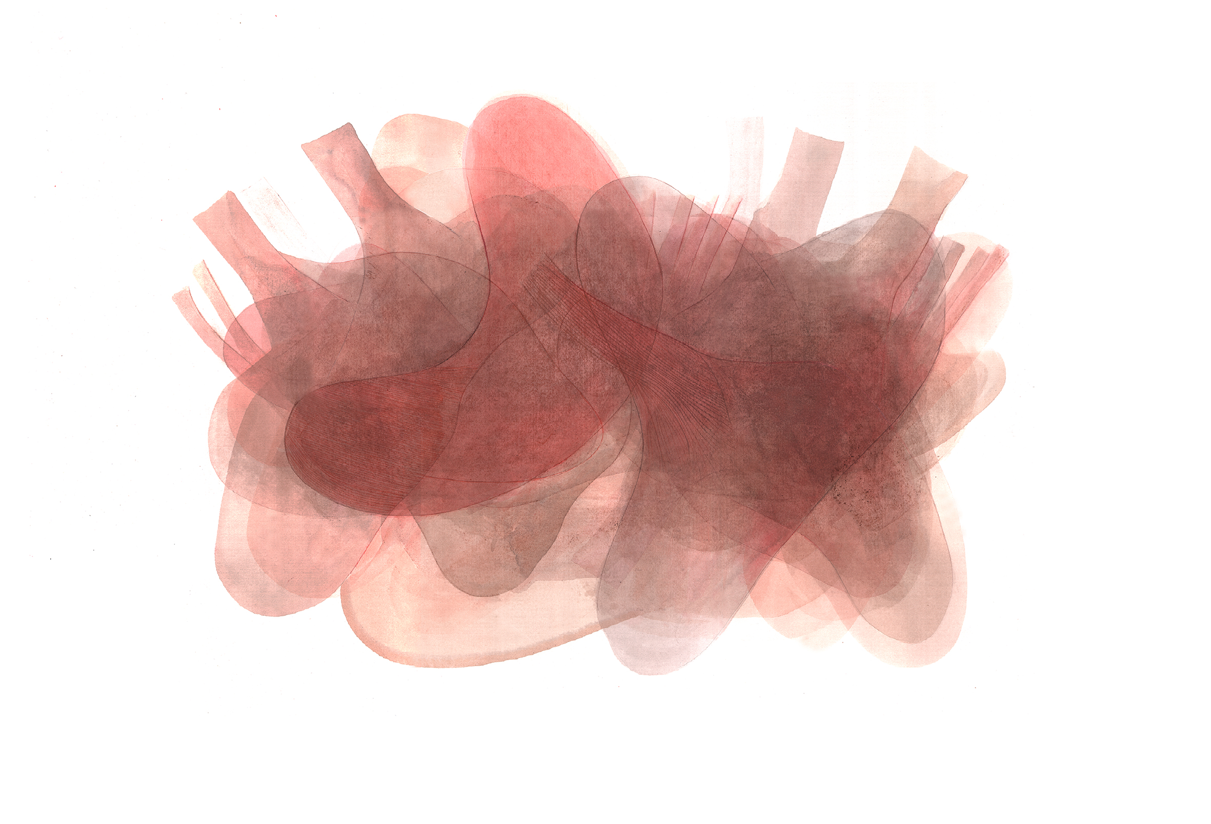 Glamour II; #8, 2020, Acrylic Ink on Paper, 56x76 cm.