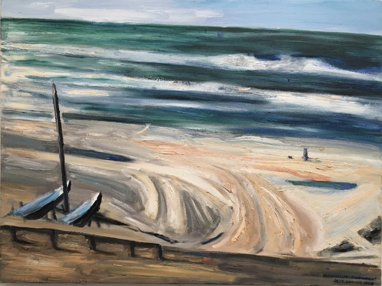 Sept. avond Zandvoort 2000 - oil 60x80 cm