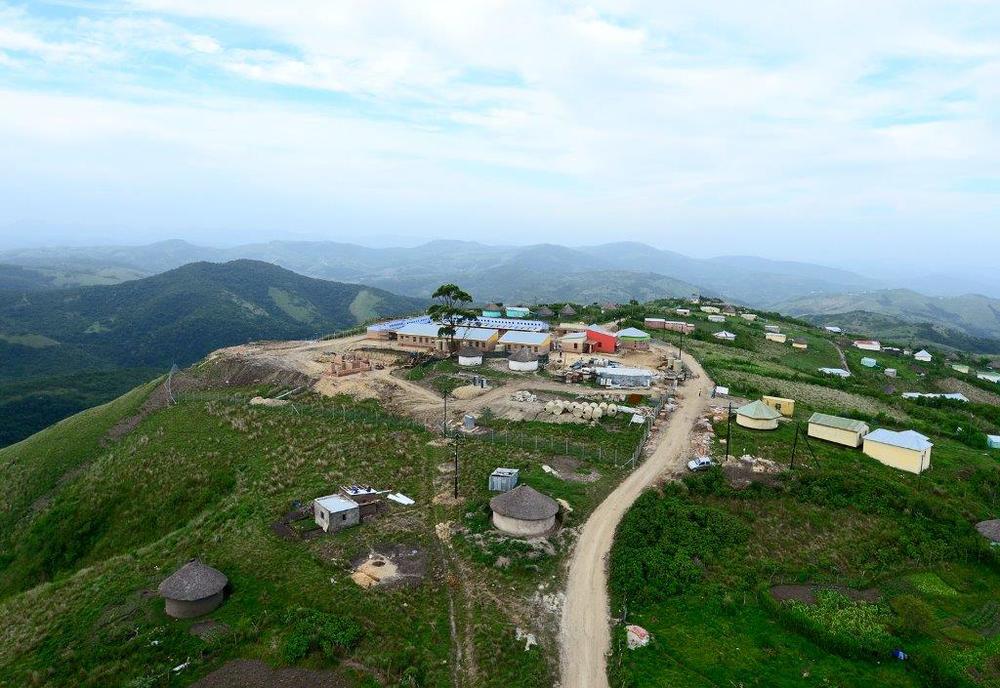 Aerial view of the rural context where the schools are situated