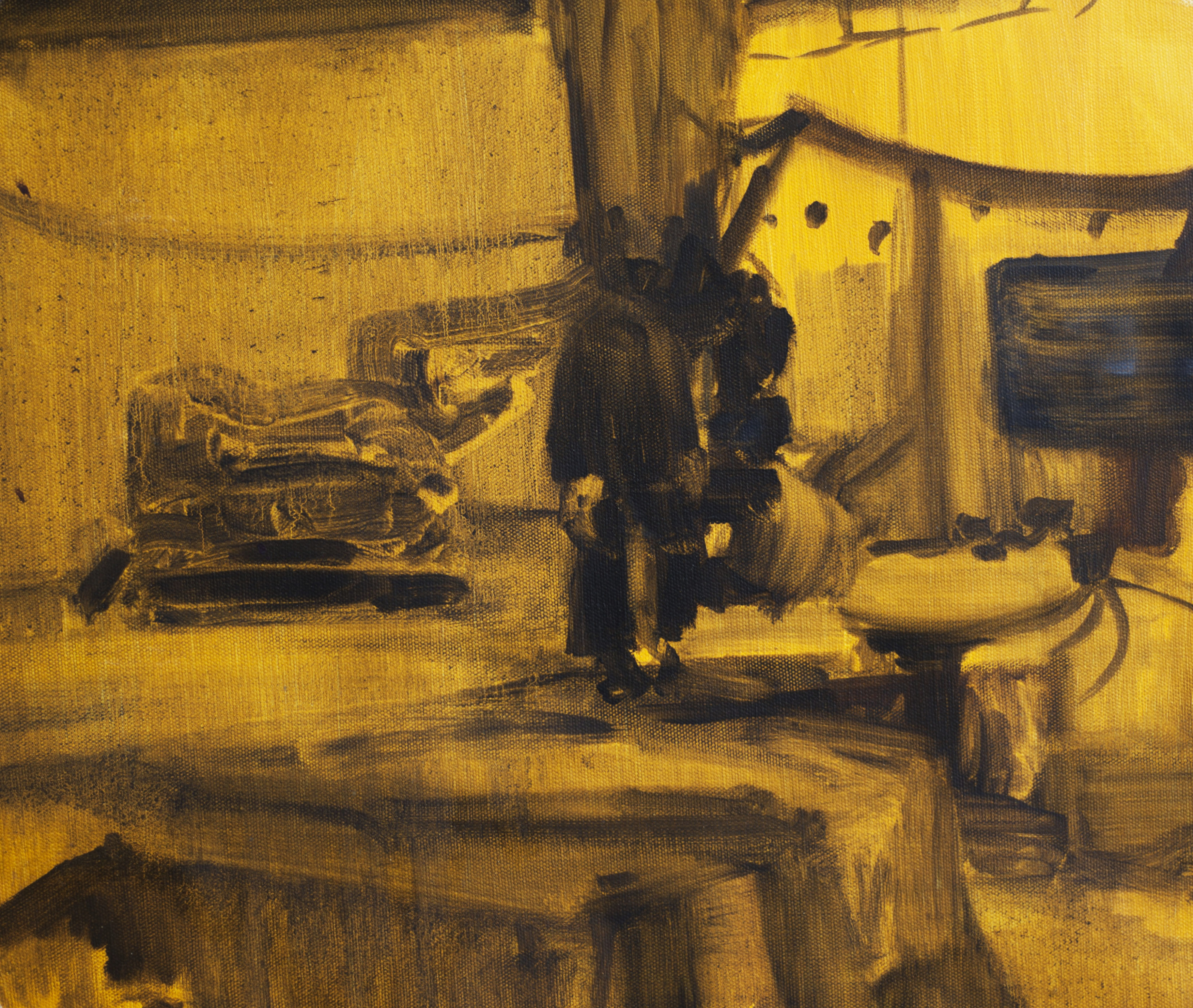 Congo Mining Serie #1, 2018, huile sur toile, 42x36cm