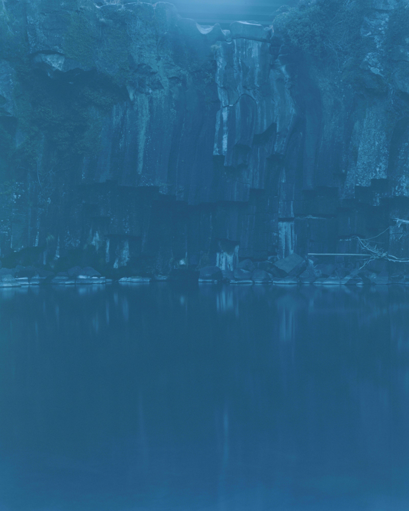 View Point Blue #Cheonjeyeon Waterfalls, 165x132cm, Transparency in Light Box, 2022