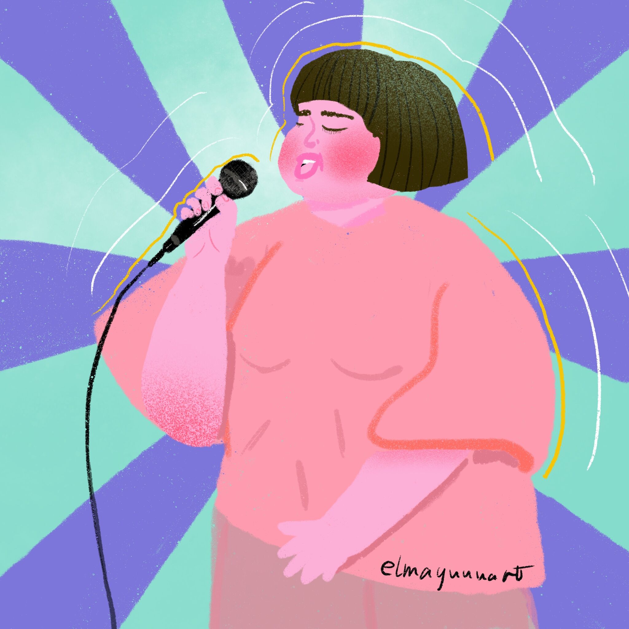 Portrait drawing, beautiful girl. Be confident and shine.