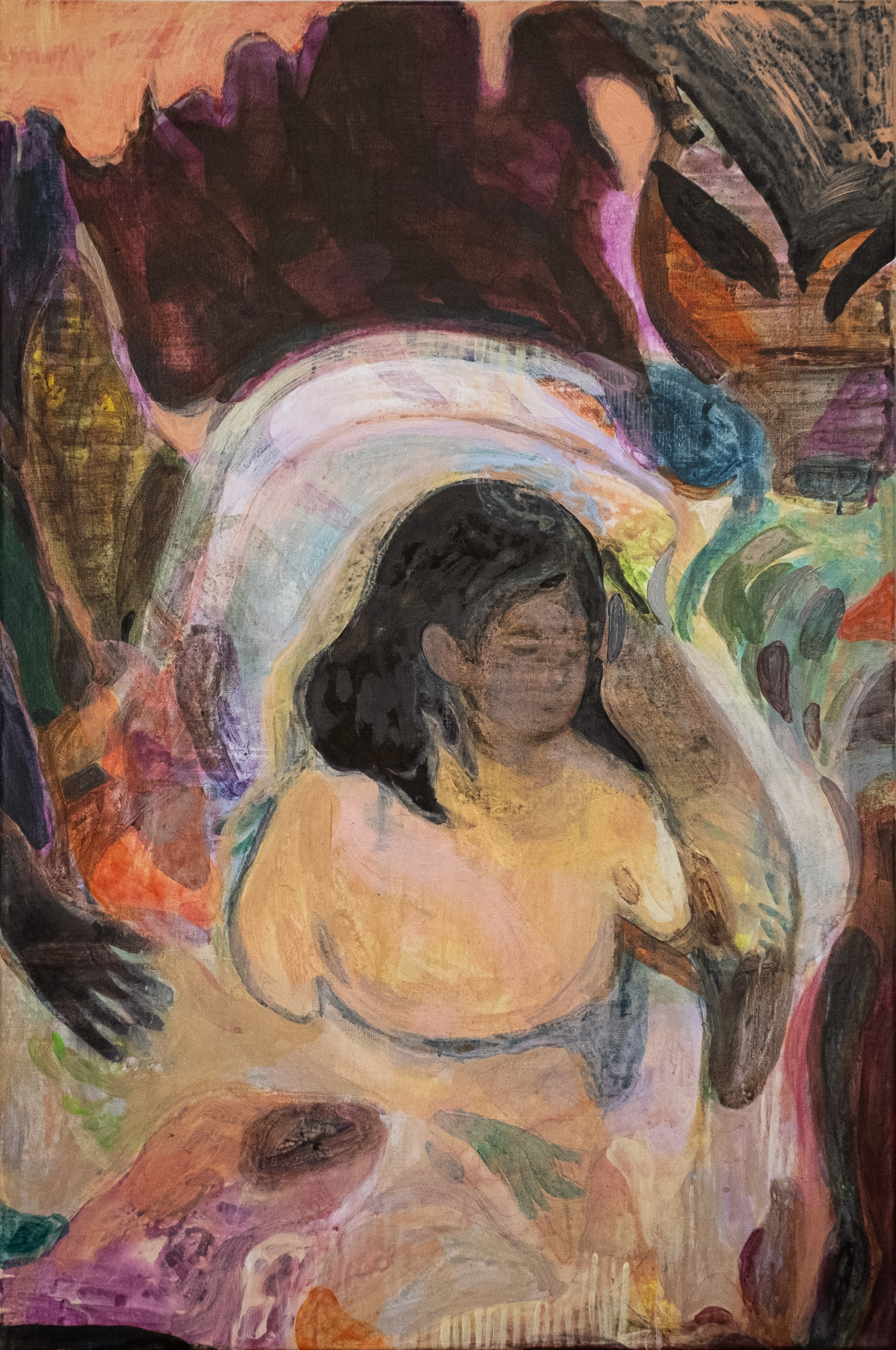 Koshiro Akiyama Bathtub, 2021Acrylic and Ink on Linen92 x 61 cm