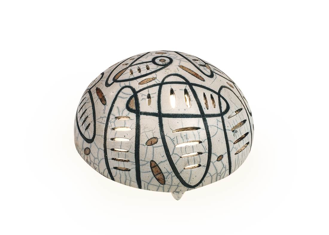 Casa spaziale (Ceramica Raku, cm 30x25x25, 1997)