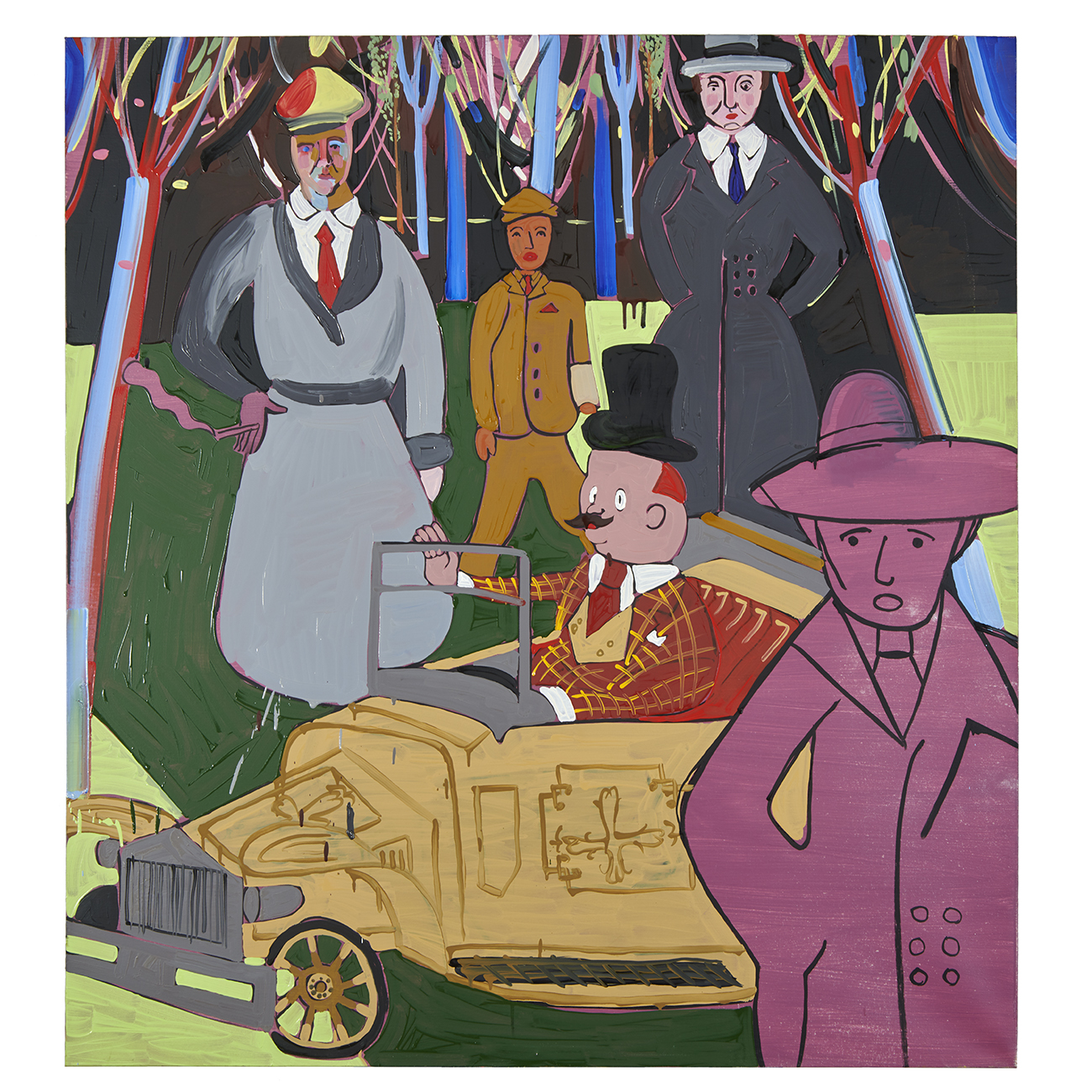 Monopoly, 201452 x 48 in.Oil and mica on canvas