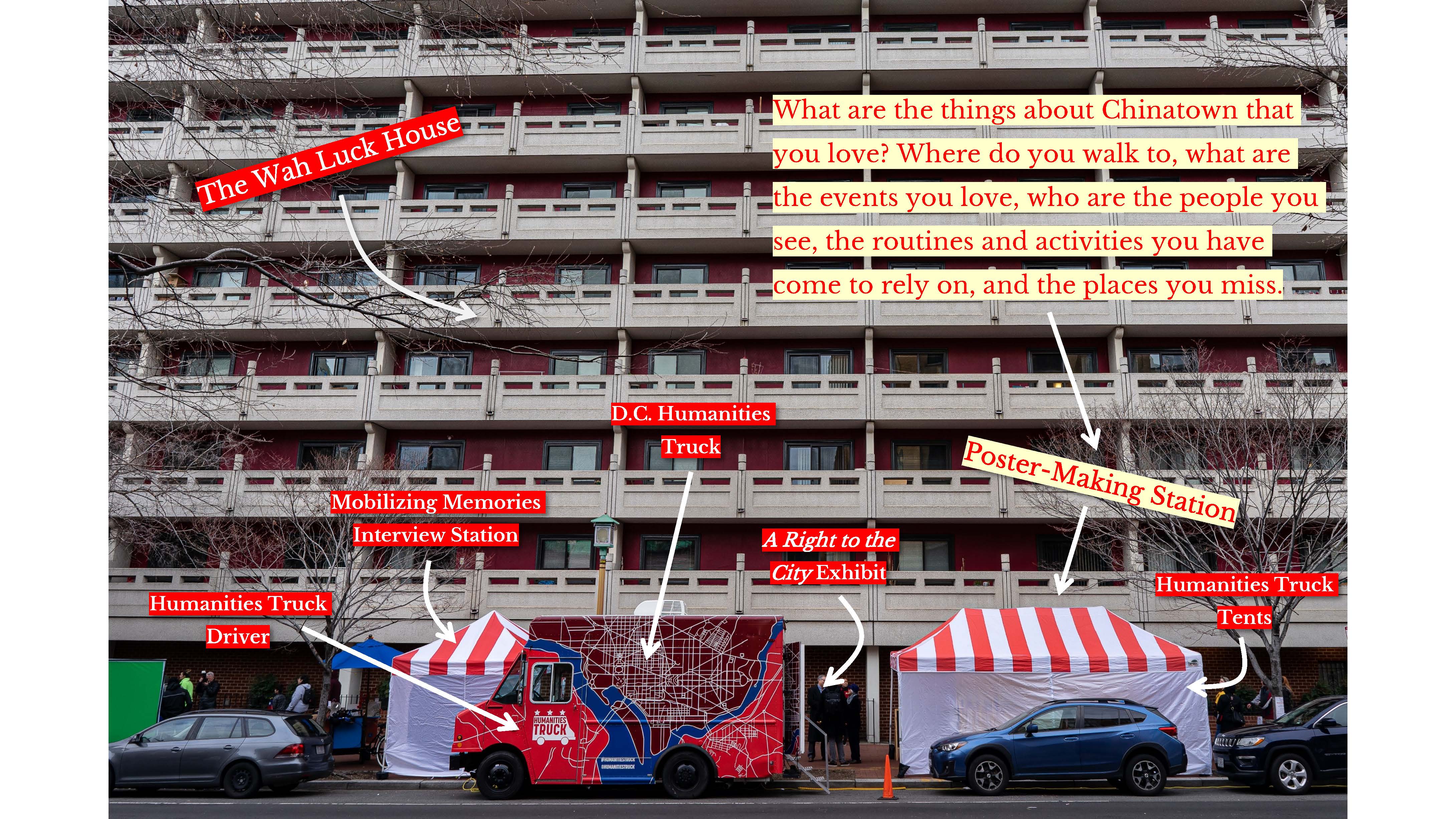 Photo of the Dear Chinatown, DC pop-up installation at Washington, DC's Lunar New Year Parade in 2020 (Photographer: Christina Sanders)