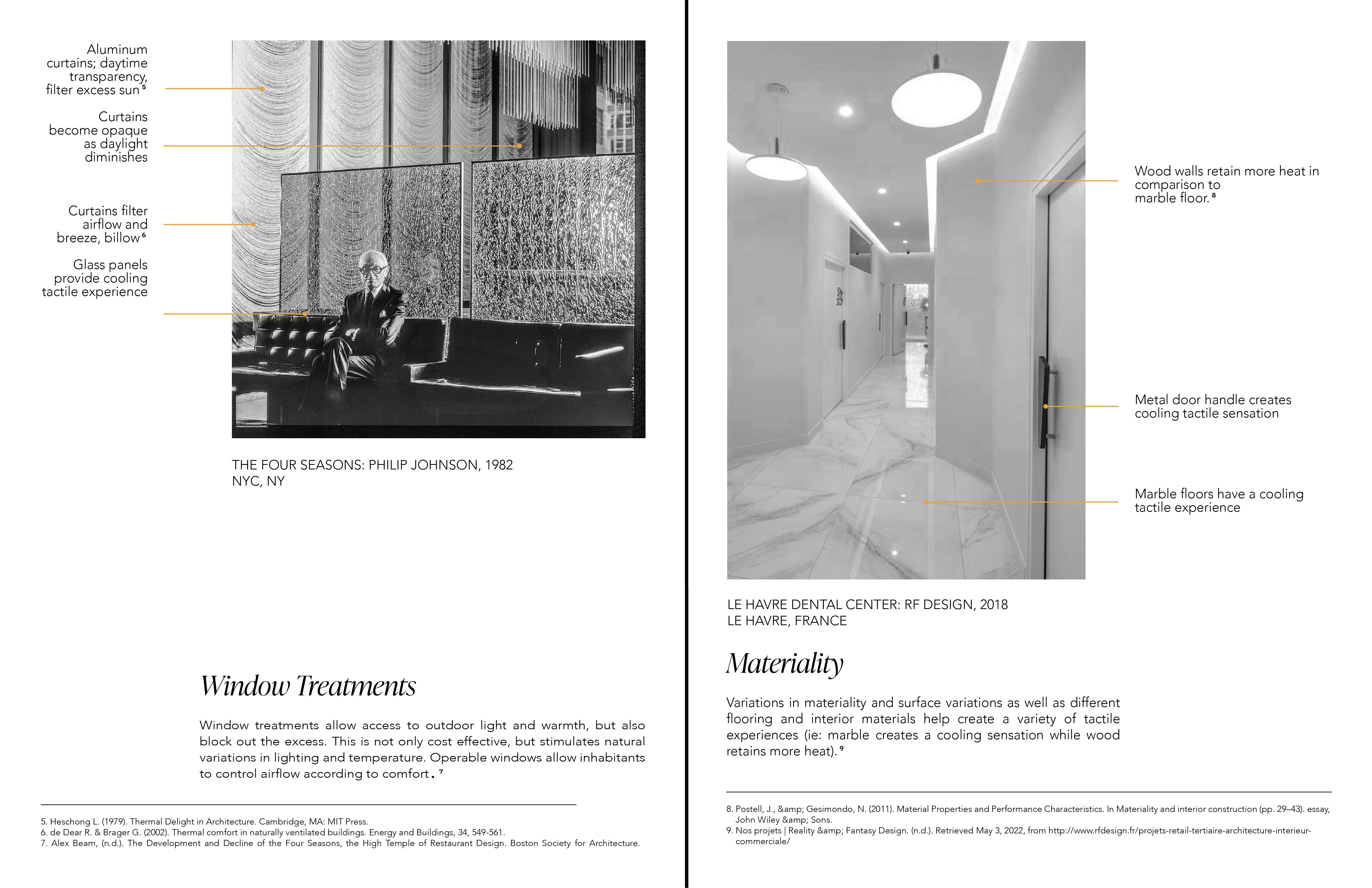 Selected spreads from a 54-page resource document on biophilic design principles for application in healthcare environments. This report was made by my sophomore year studio in collaboration with Weill Cornell Medicine. I was appointed lead graphic designer, independently generated the style guide, oversaw content generation and formatting, and assembled and designed the final document: Adobe InDesign, 2022 