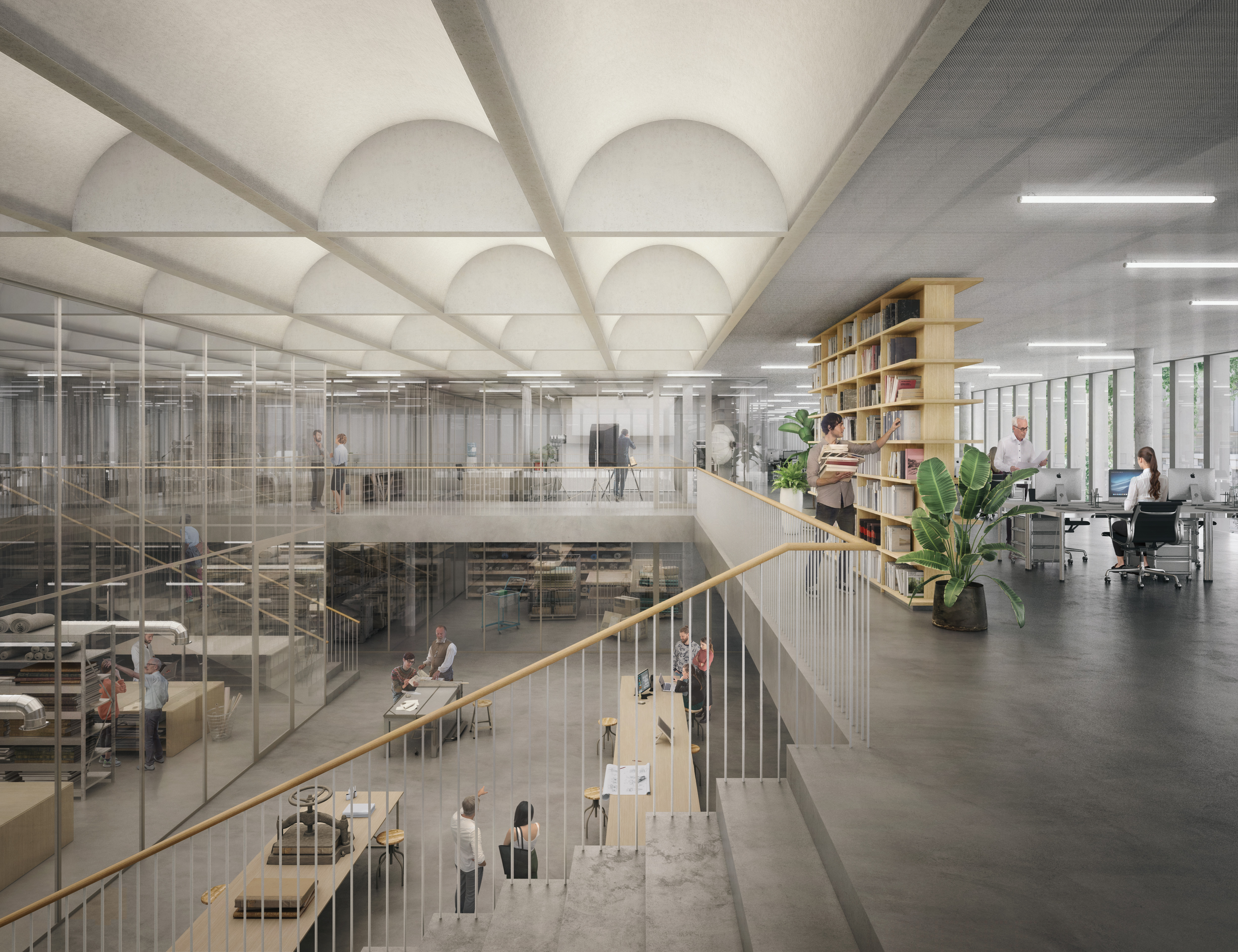 Library of Geneva (ch) - Competition, 3rd prize, for Ganz Muller Architectes