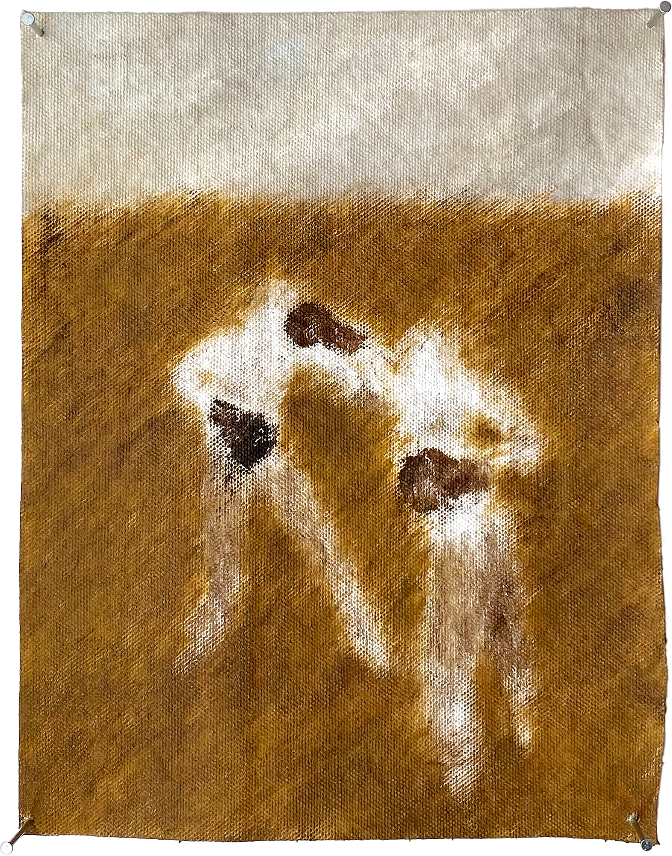 Lydia Freier &ndash; The Fight, pt. 1, Oil on unstretched canvas, 7x9 in