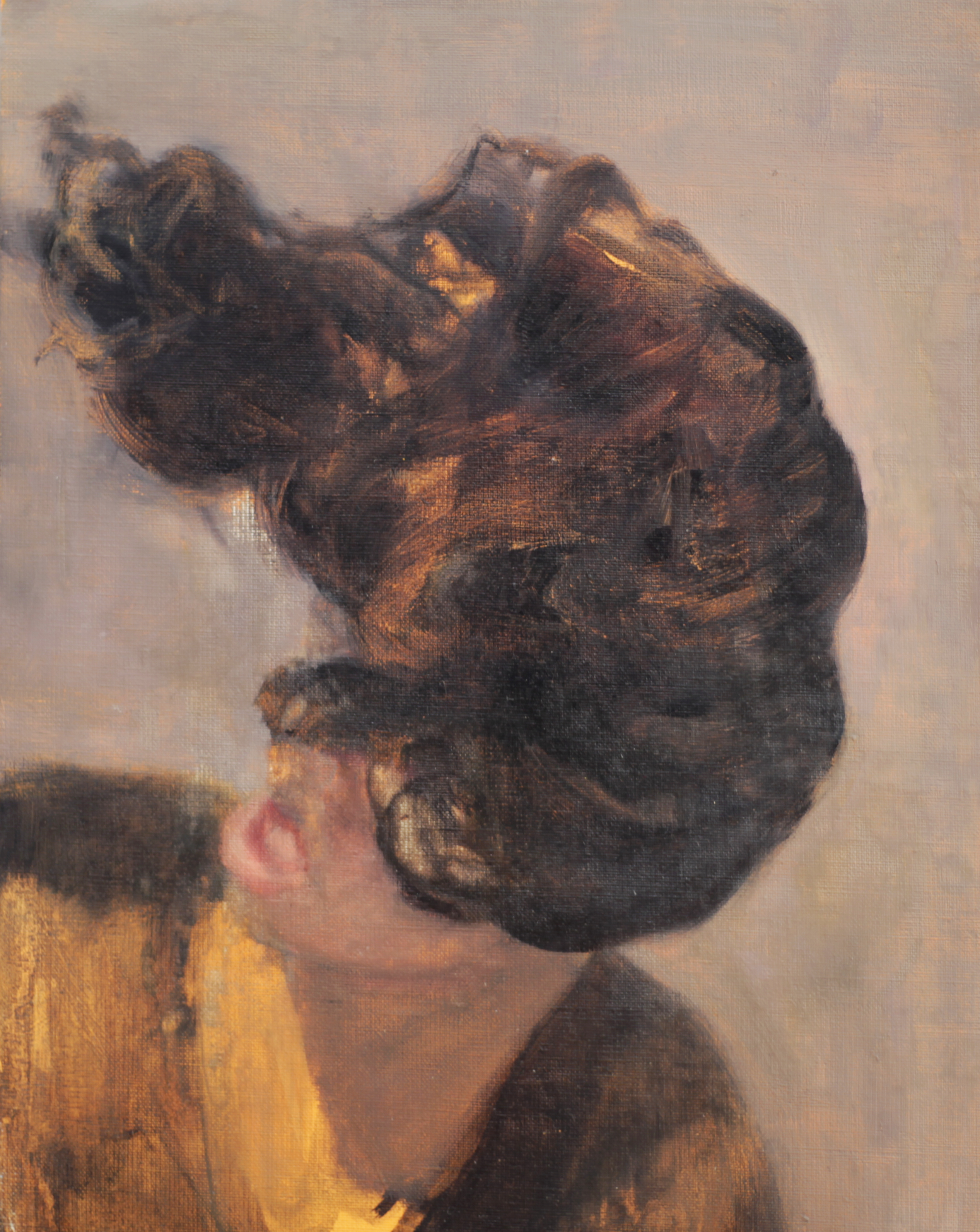 Les cris aveugles n°3, 2021, huile sur toile, 40x30cm