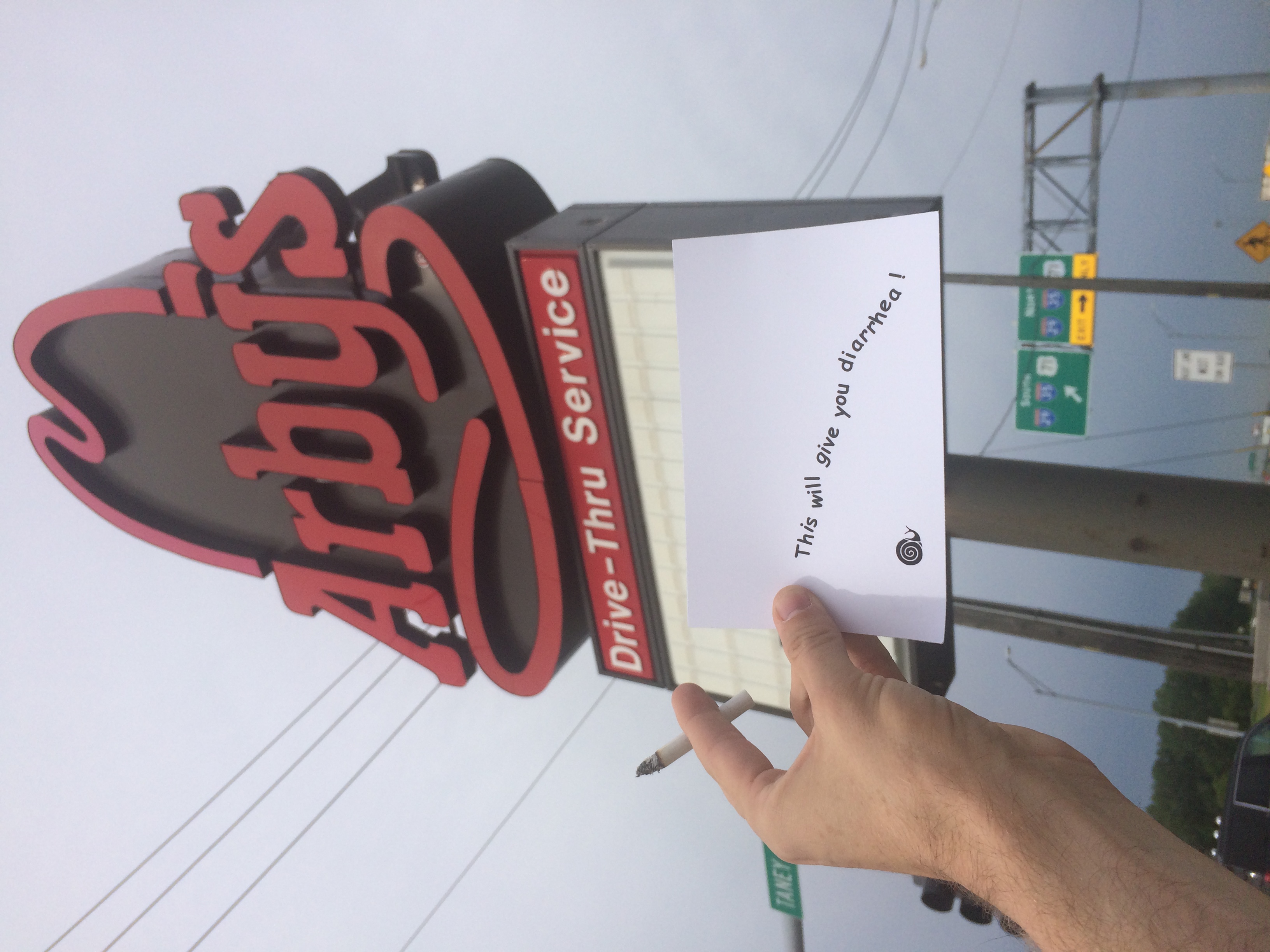 I placed Max's card by an Arby's in Kansas City
