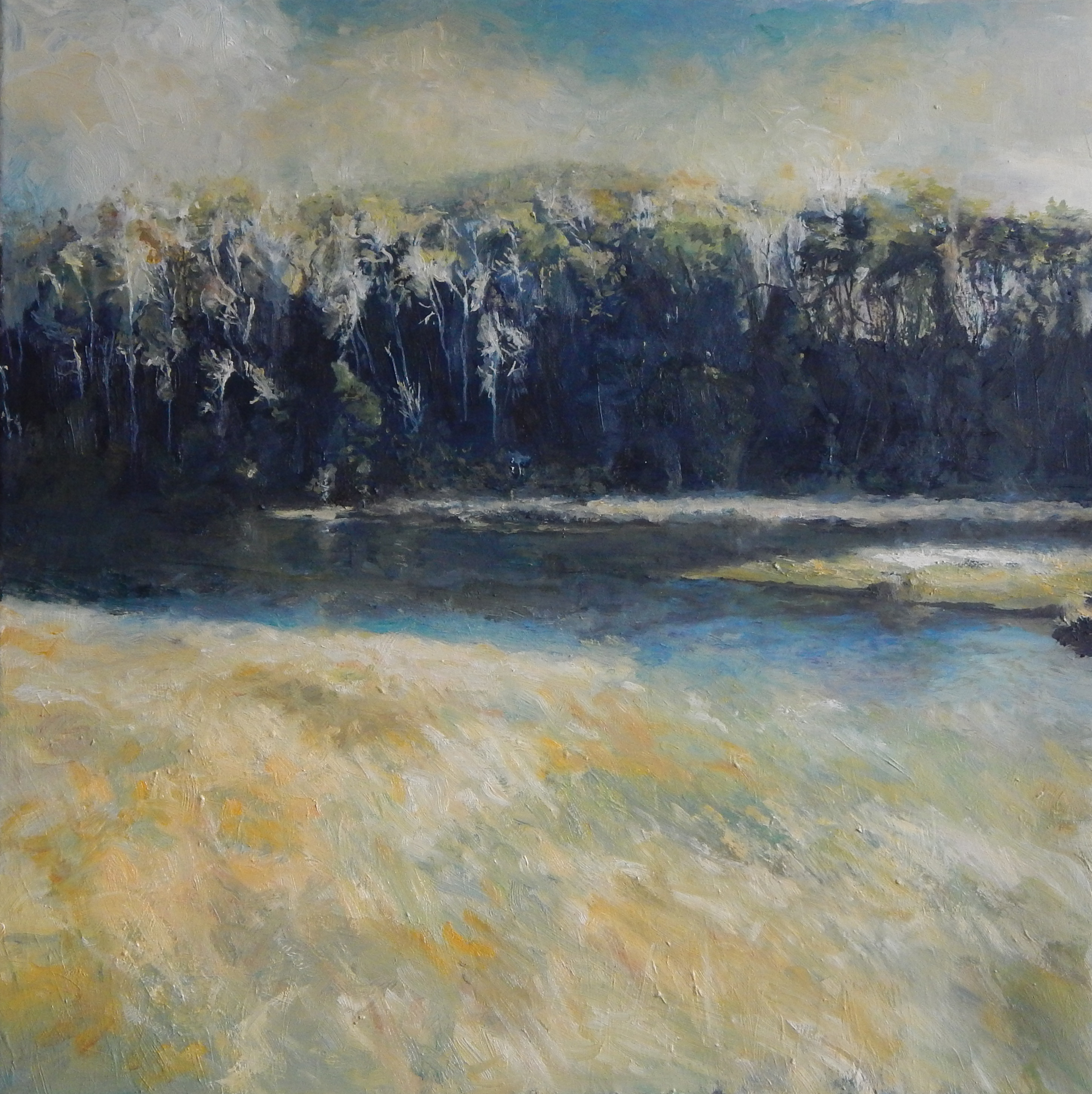 El misterio del bosque - 70x70 cm - óleo sobre tela