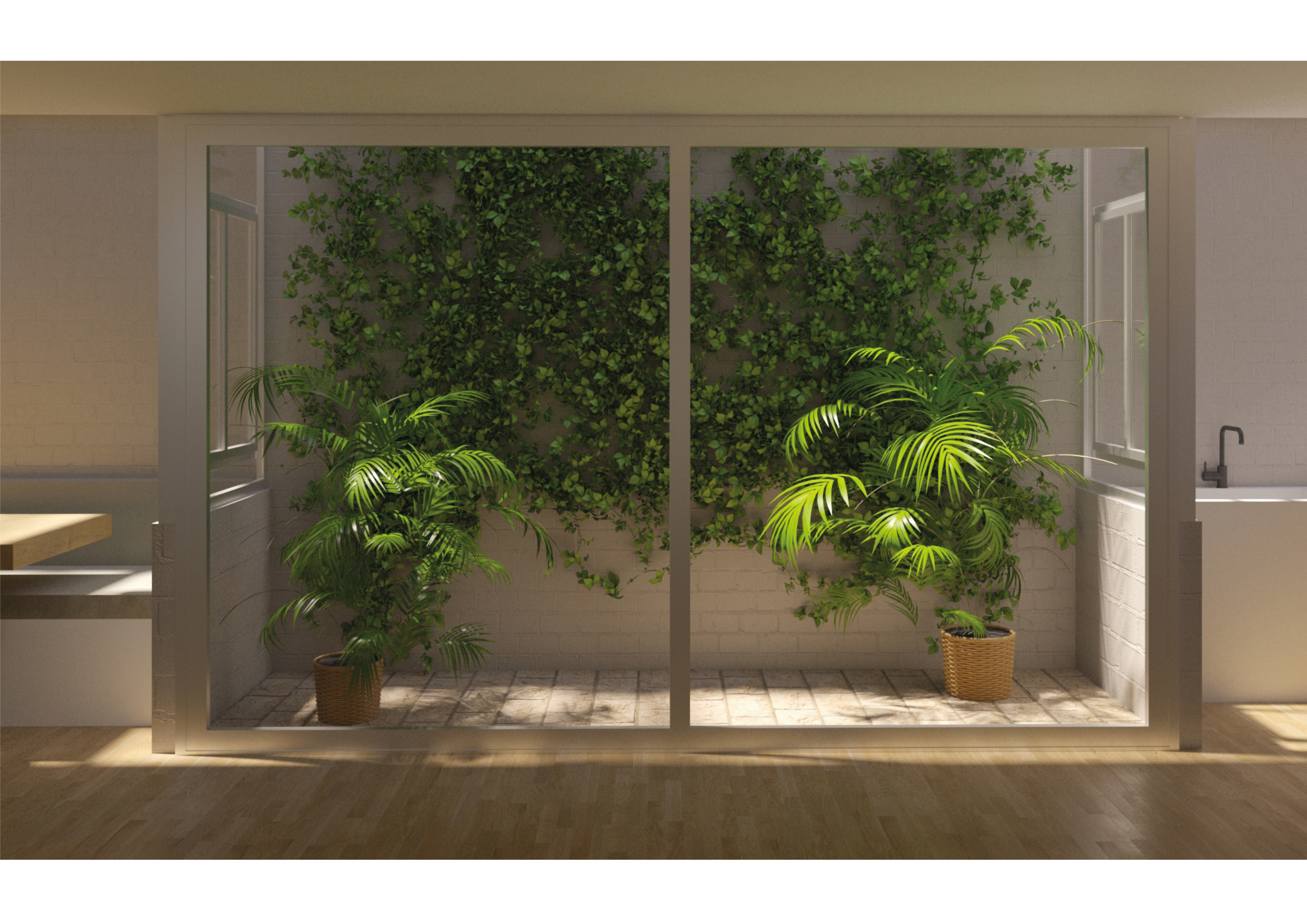 Every house has an inner courtyard which brings natural light and ventilation