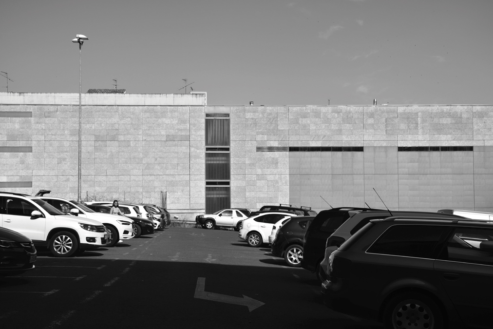 Parking lot behind Biblioteca Pública de Lleida ES.