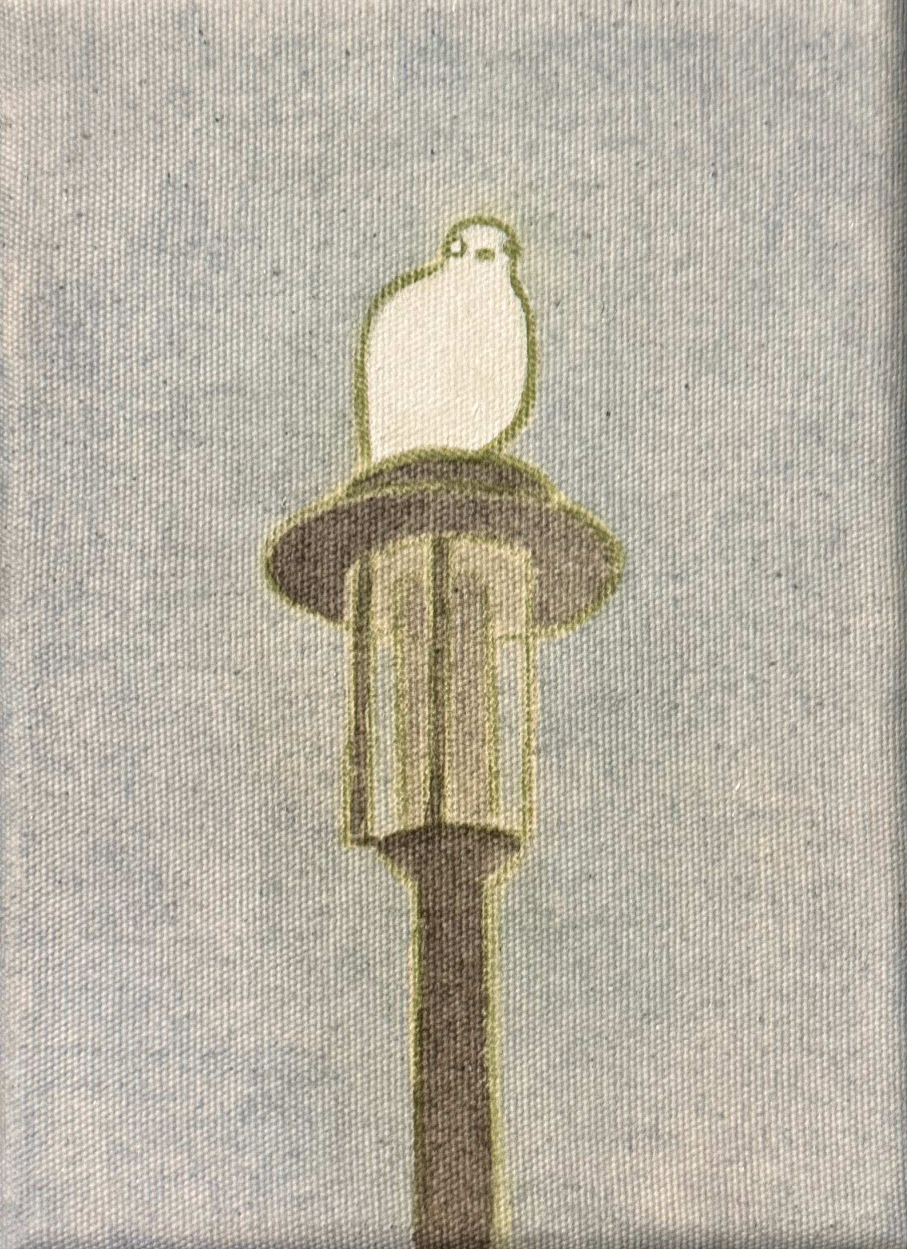 Torch, Acrylic, gouache and pencil  on canvas, 13 x 18cm, 2024