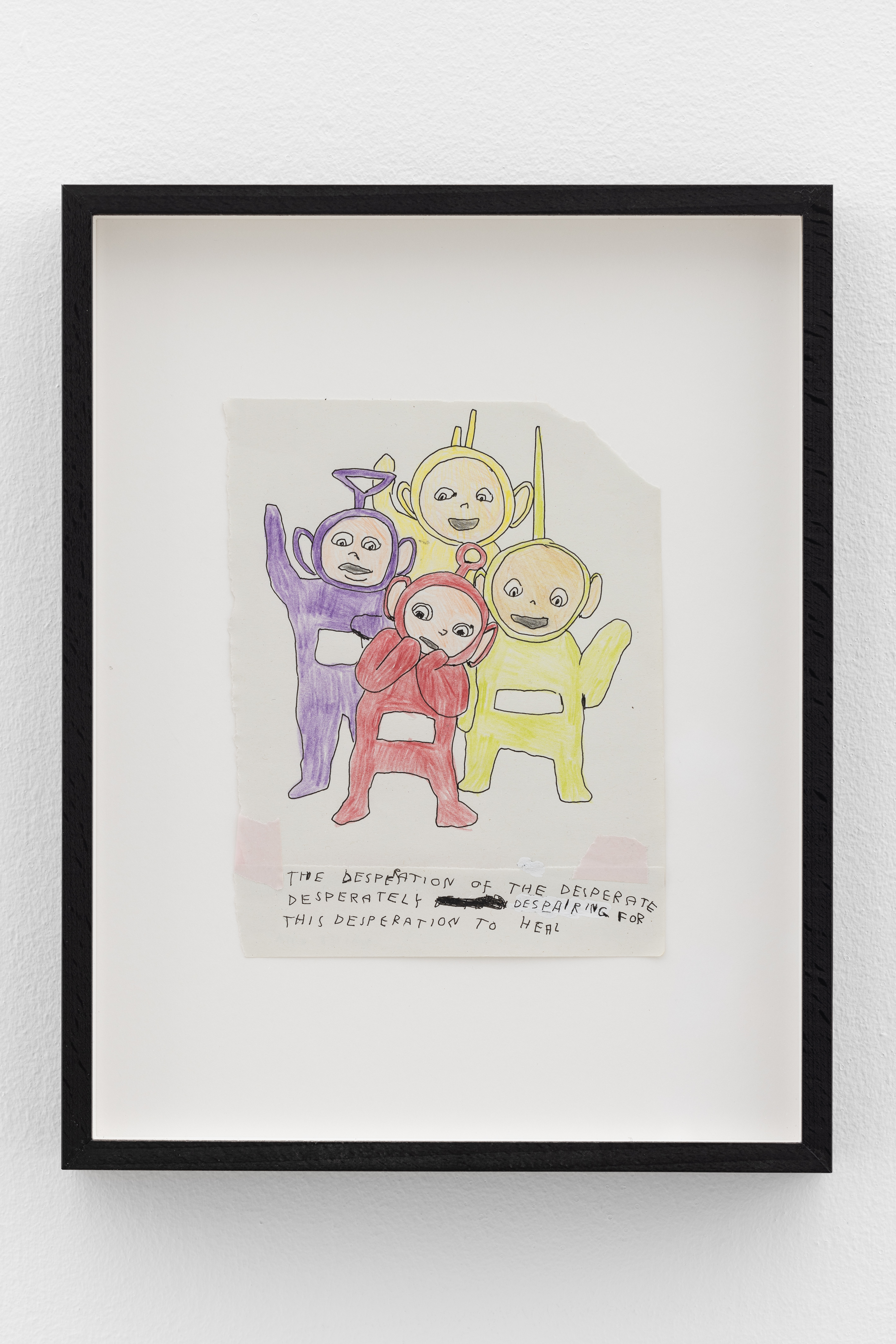 Some people go to parks to connect with nature, I sit on my new house’s floor to connect with my desperation #5. 2023Black ink on paper33 × 26 cm Unique piece