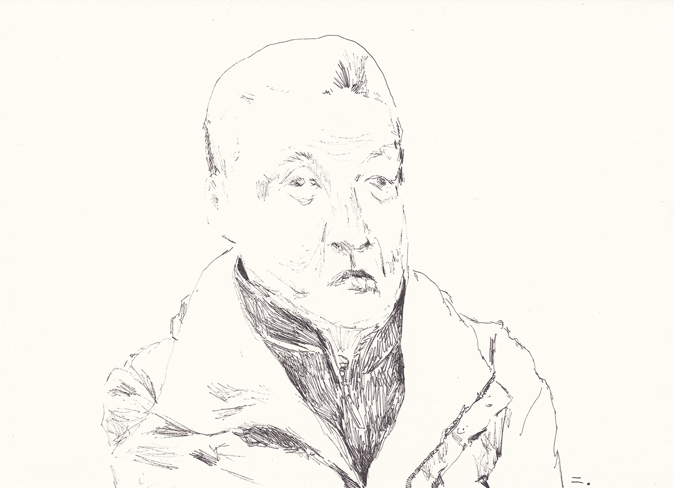 Prof. 윤, 2017, pen on paper, 14.8*21(cm)