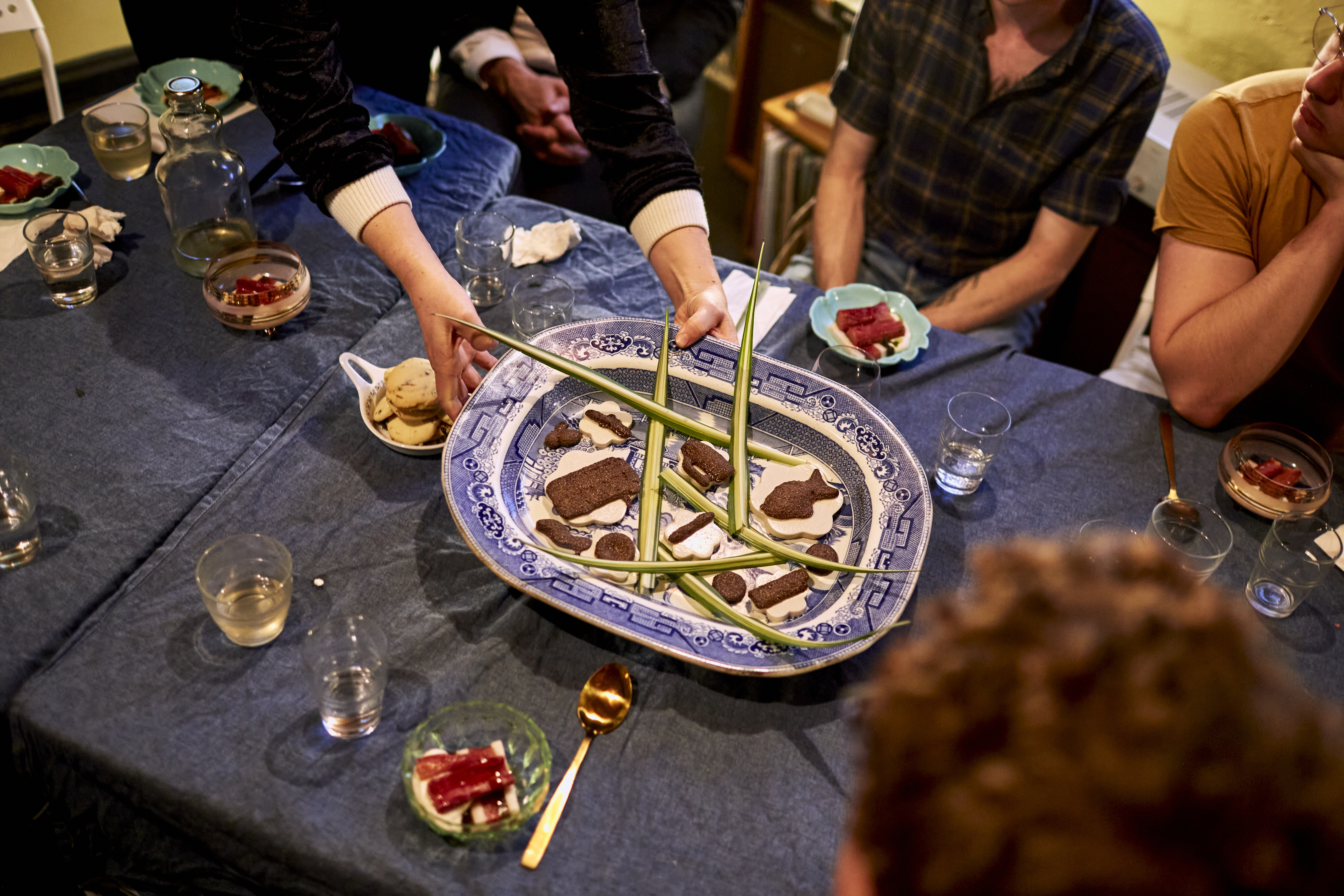 Tea layered Jellies and chocolate curiosity cabinet objects for 'Oh! We had a Time!'