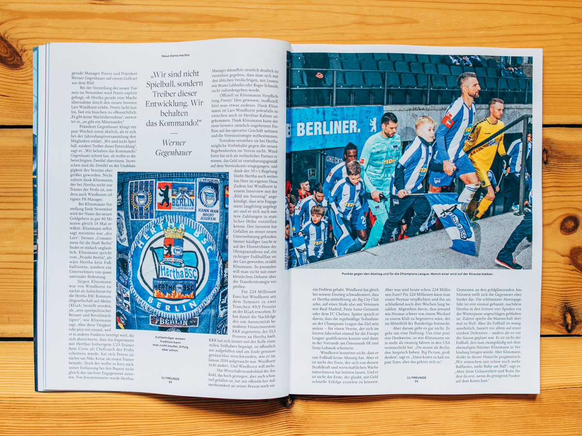 11 Freunde / Hertha und J&uuml;rgen Kliensmann Cover Story / January 2020