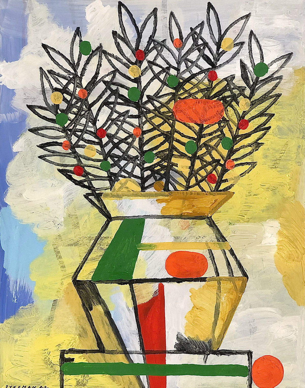 Untitled, 2022, Acrylic and oil on canvas, 28 x 22 in. (sold)
