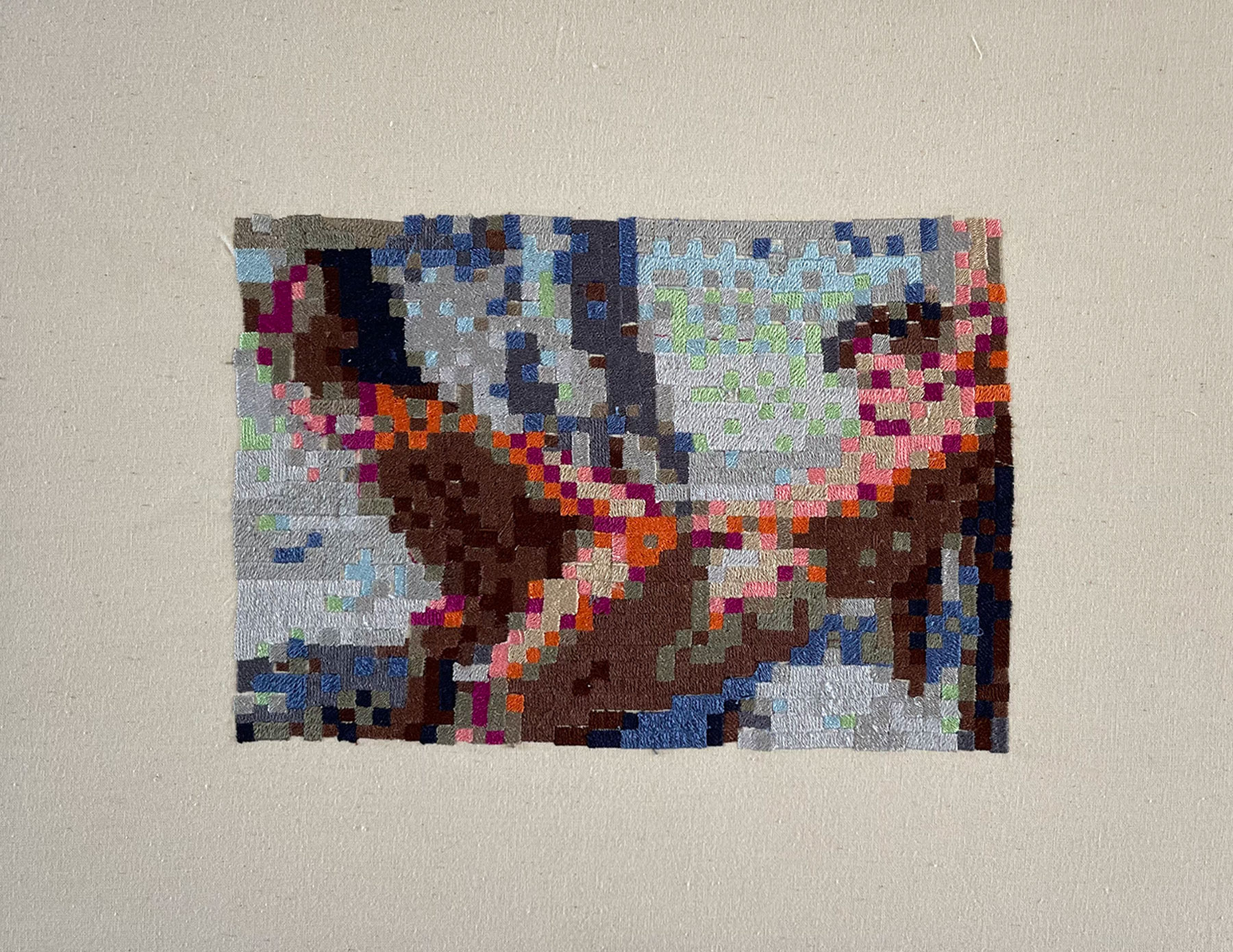 Beach Couple, needlepoint, 30 x 40 cm