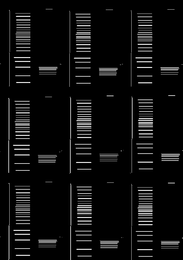 "Bar Codes / 4" Giclée fine art prints on Hahnemühle Watercolour paper / Variable dimensions / Edition of 6