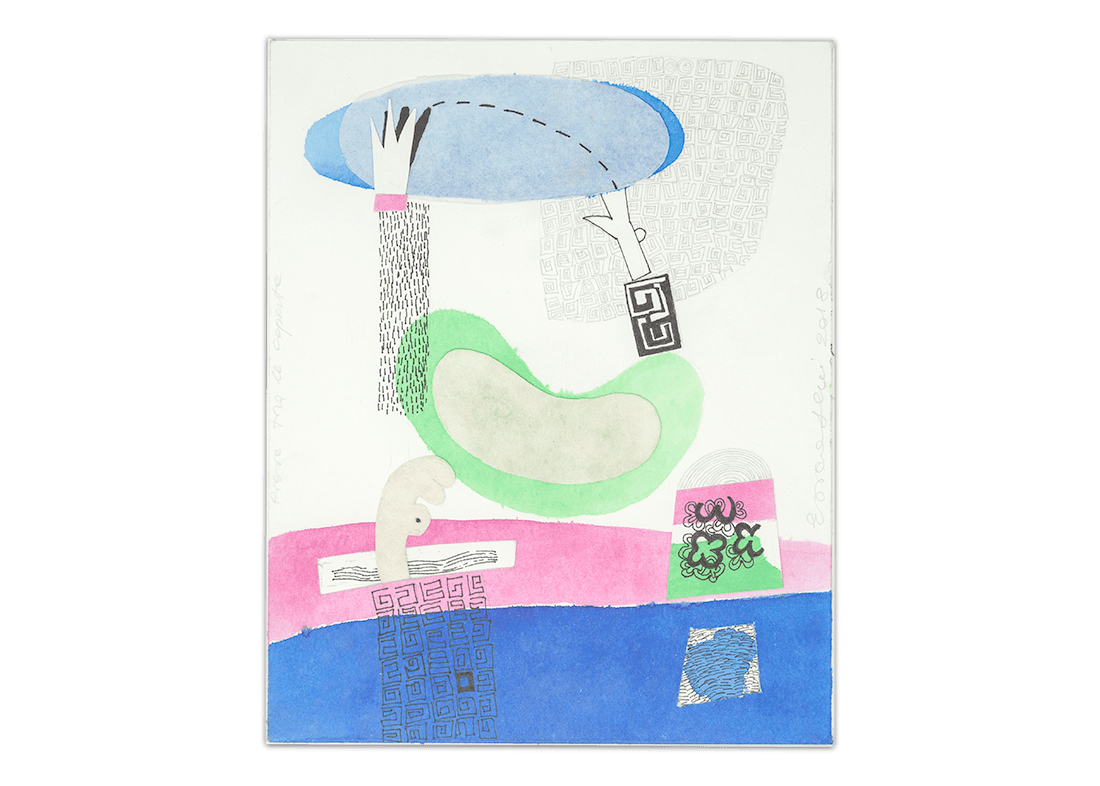 Piove tra le coperte (China su carta, cm 16x20, 2017)