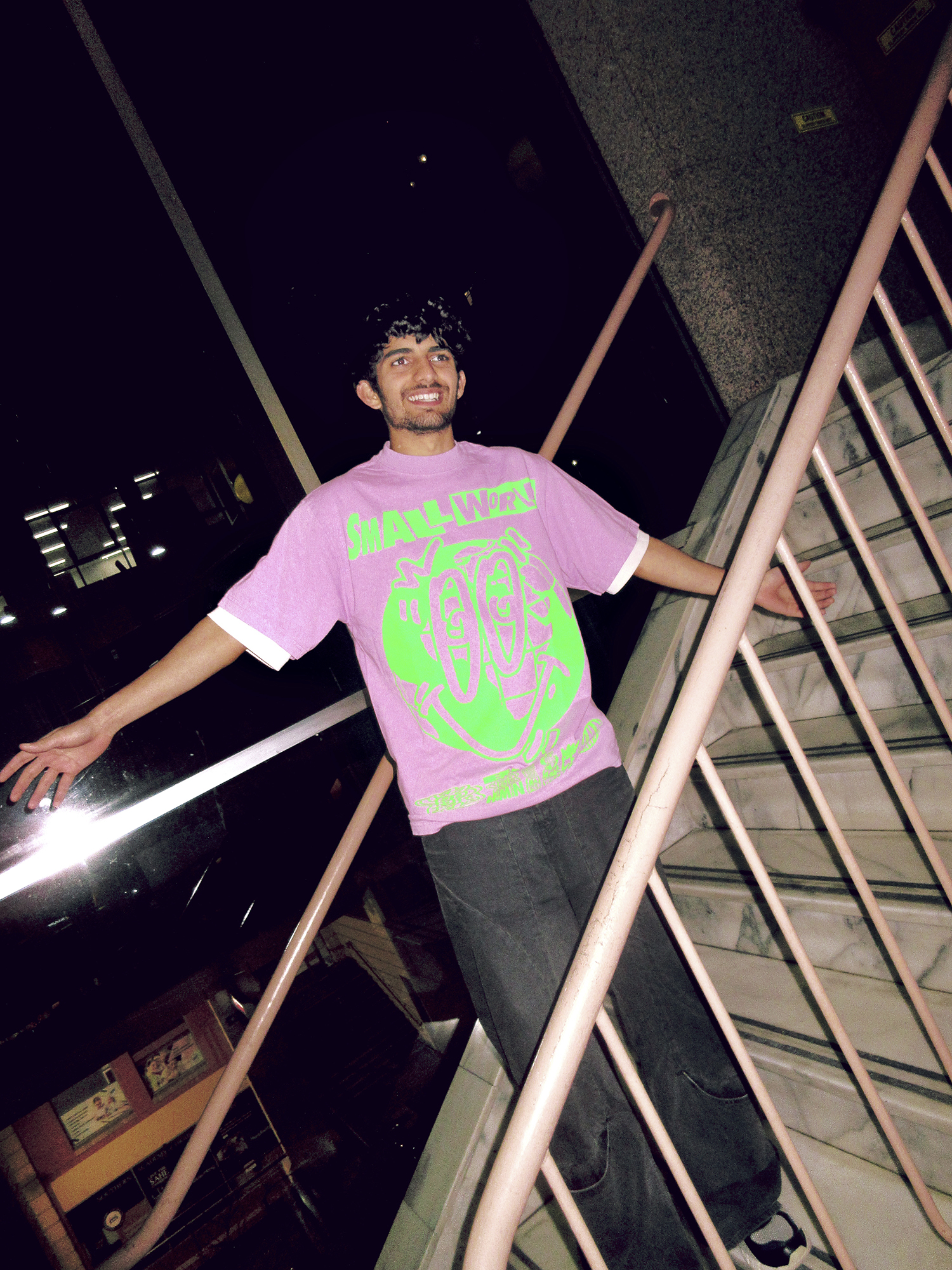 TEE 2.0 - GREEN ON PURPLE