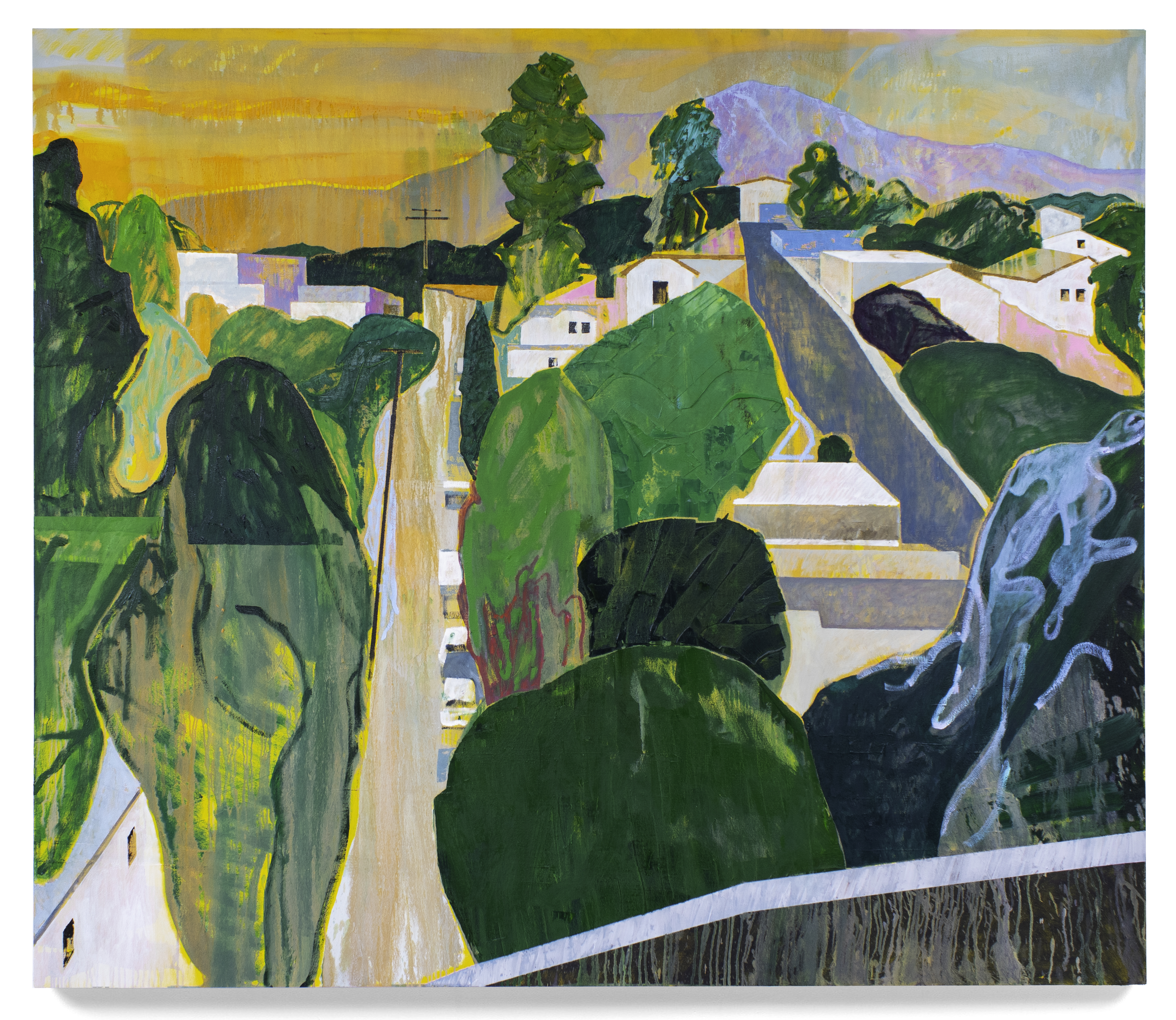 "Hillside" oil on canvas, 60 x 70 in., 2024