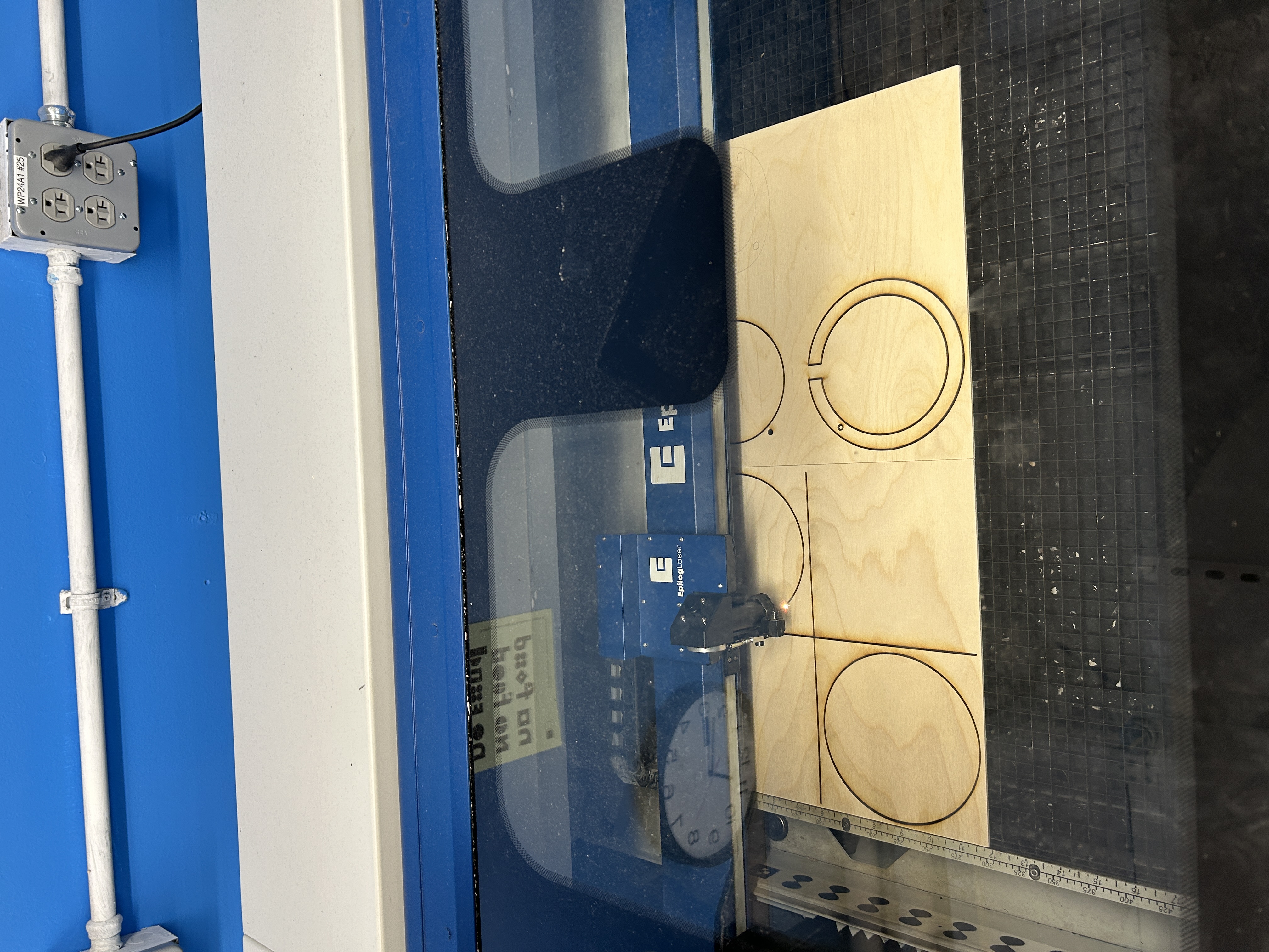 laser cutting the mold and clamp