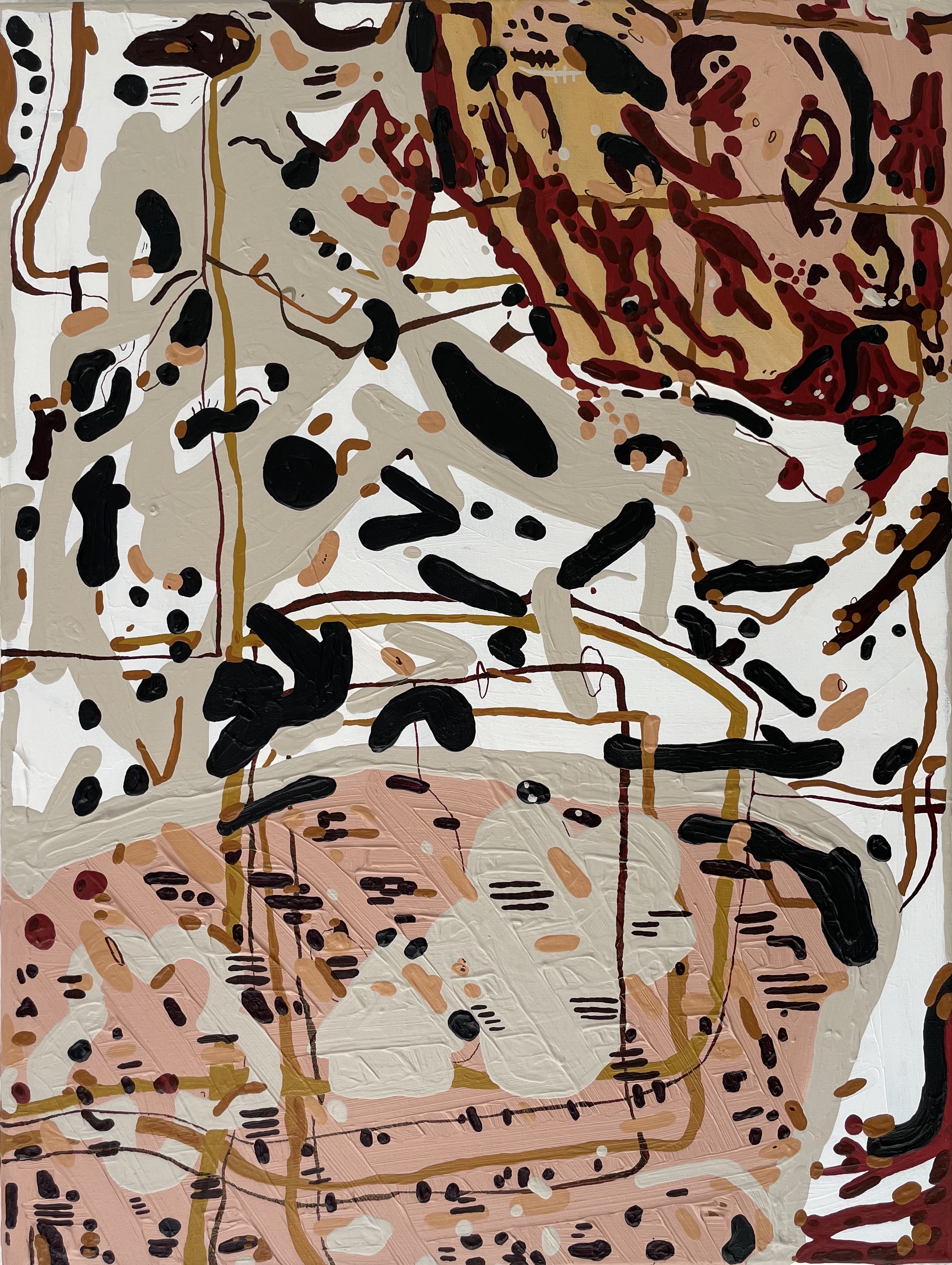 People on a Bridge | Acrylic on Canvas | 22"x 28" | 2021