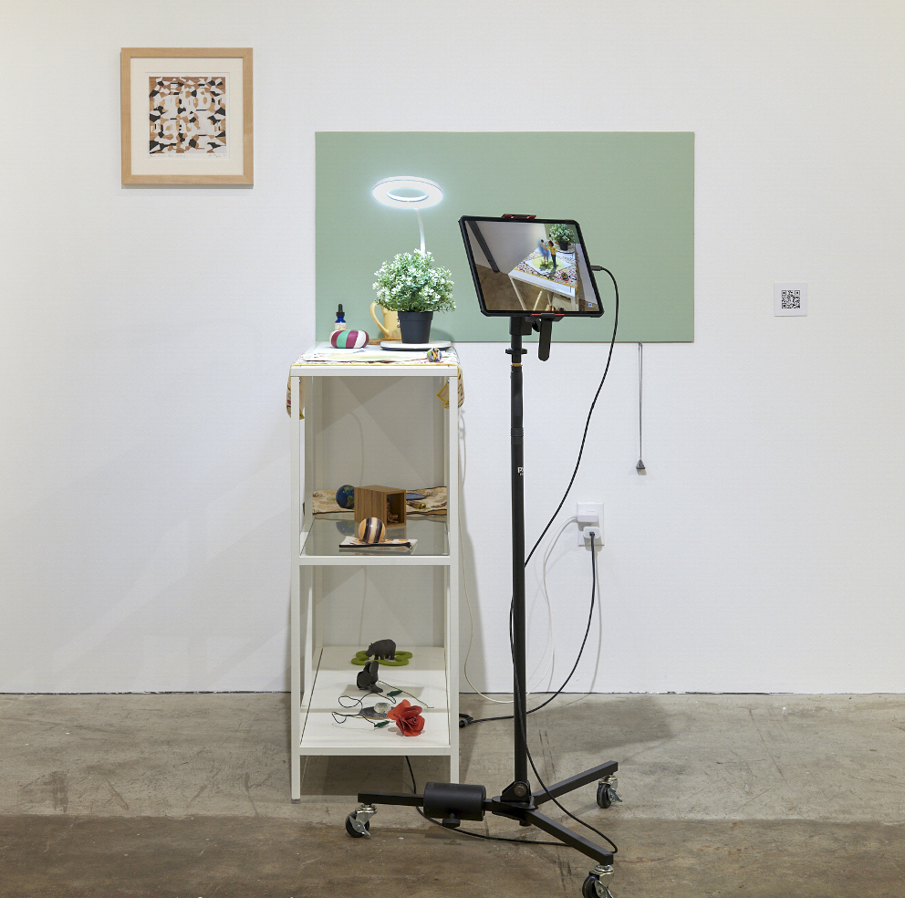 3D visualizations of Digital Combines exhibition, curated by Claudia Hart, Bitforms Gallery, San Francisco, 2022.