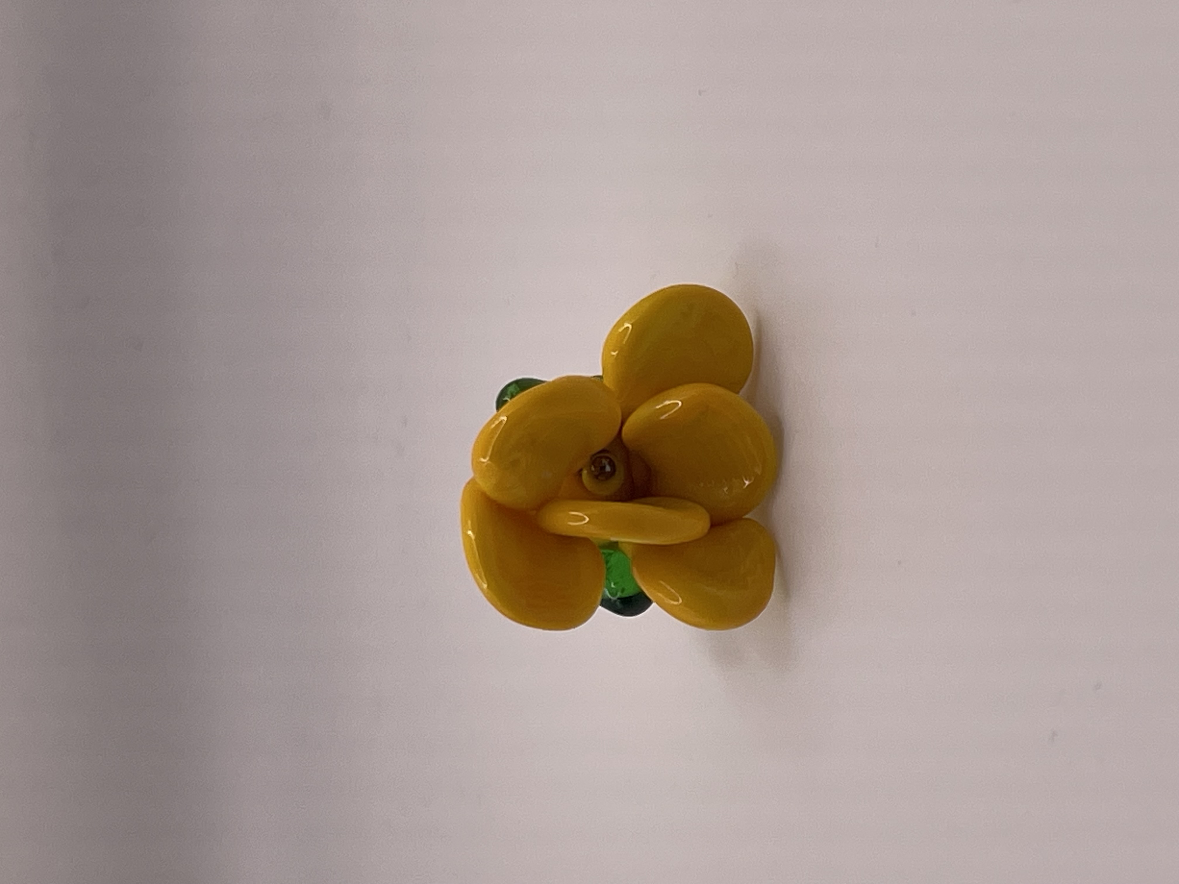Flower Lapel Pin, Glass