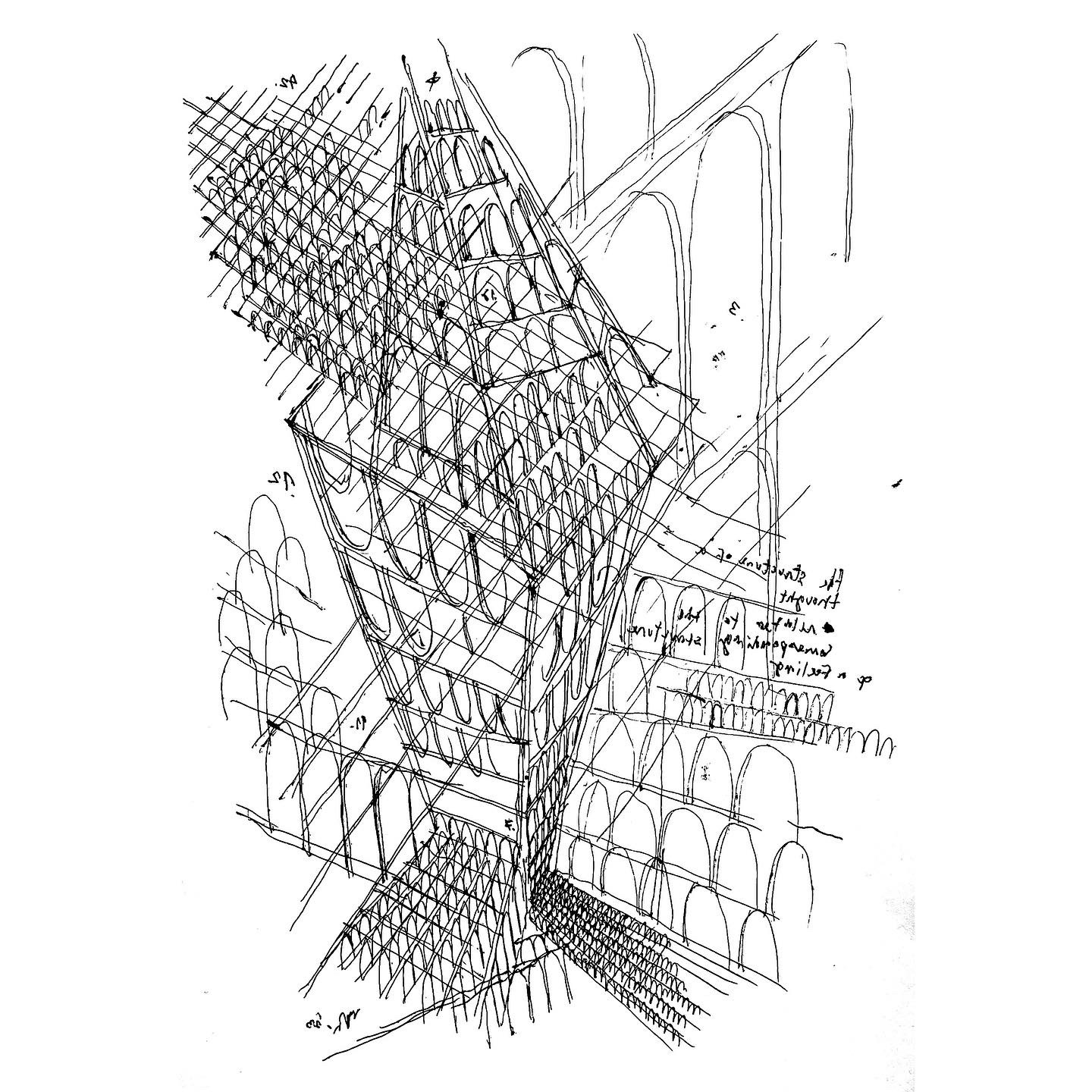 'structure of thought and feeling', 2023, ballpoint on paper