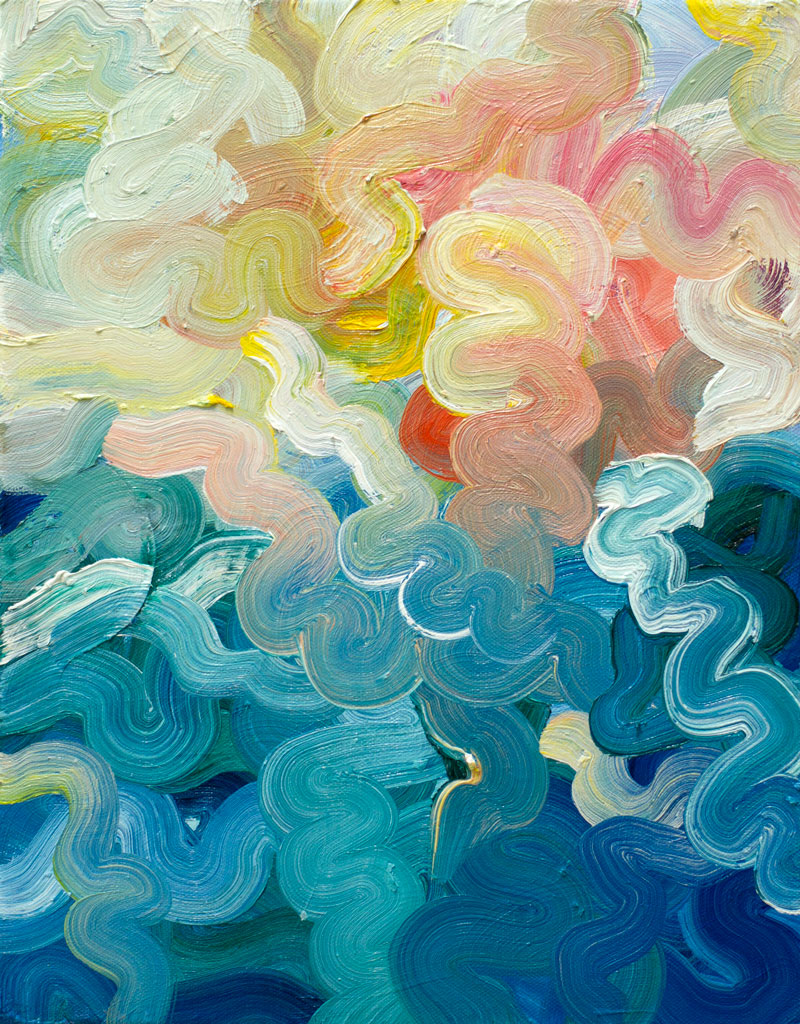 As They Spread (Through), 2016, 11"x14", Oil on canvas