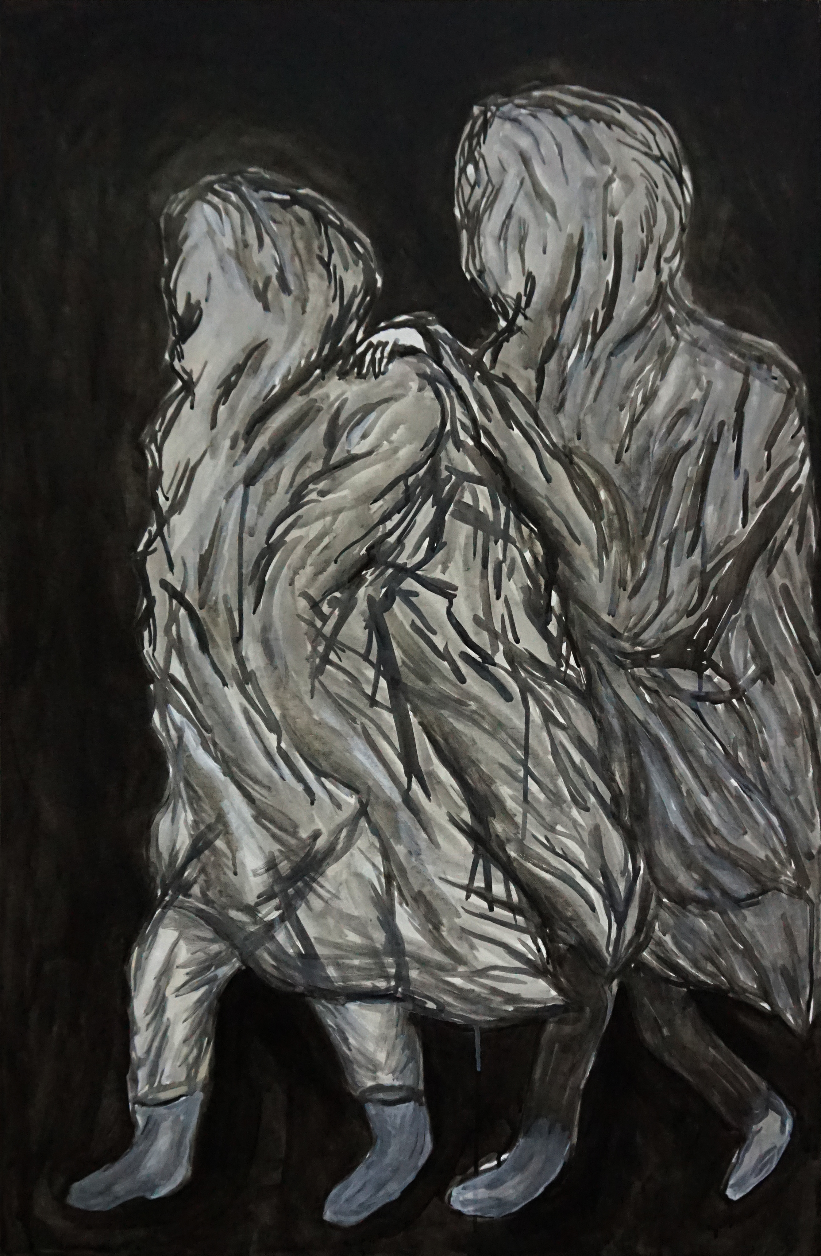 혼란속의 형제들 Brothers in chaos_acrylic on canvas_100x65cm_2017