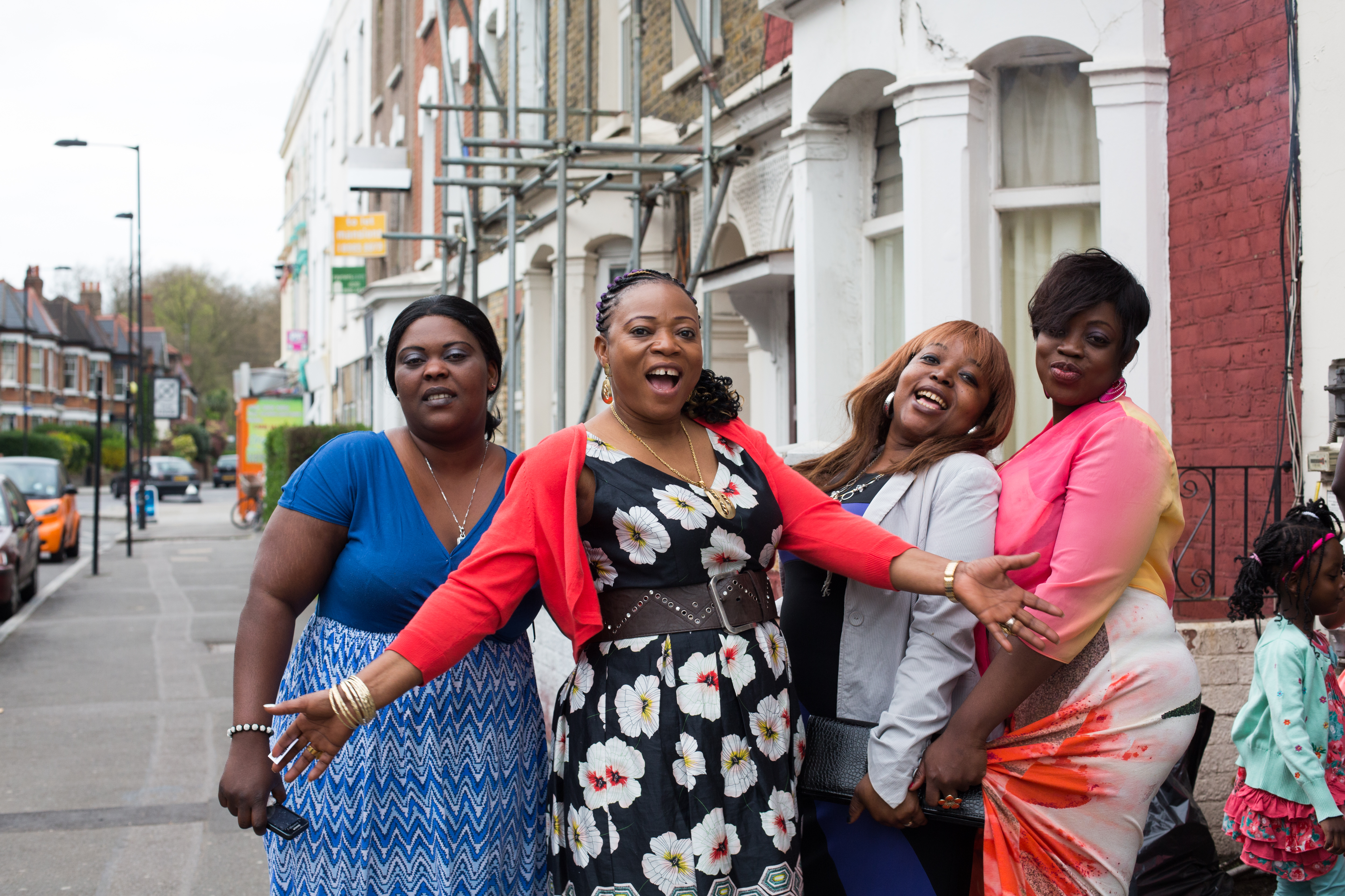 Outside a party on Chatsworth Road, April 2013