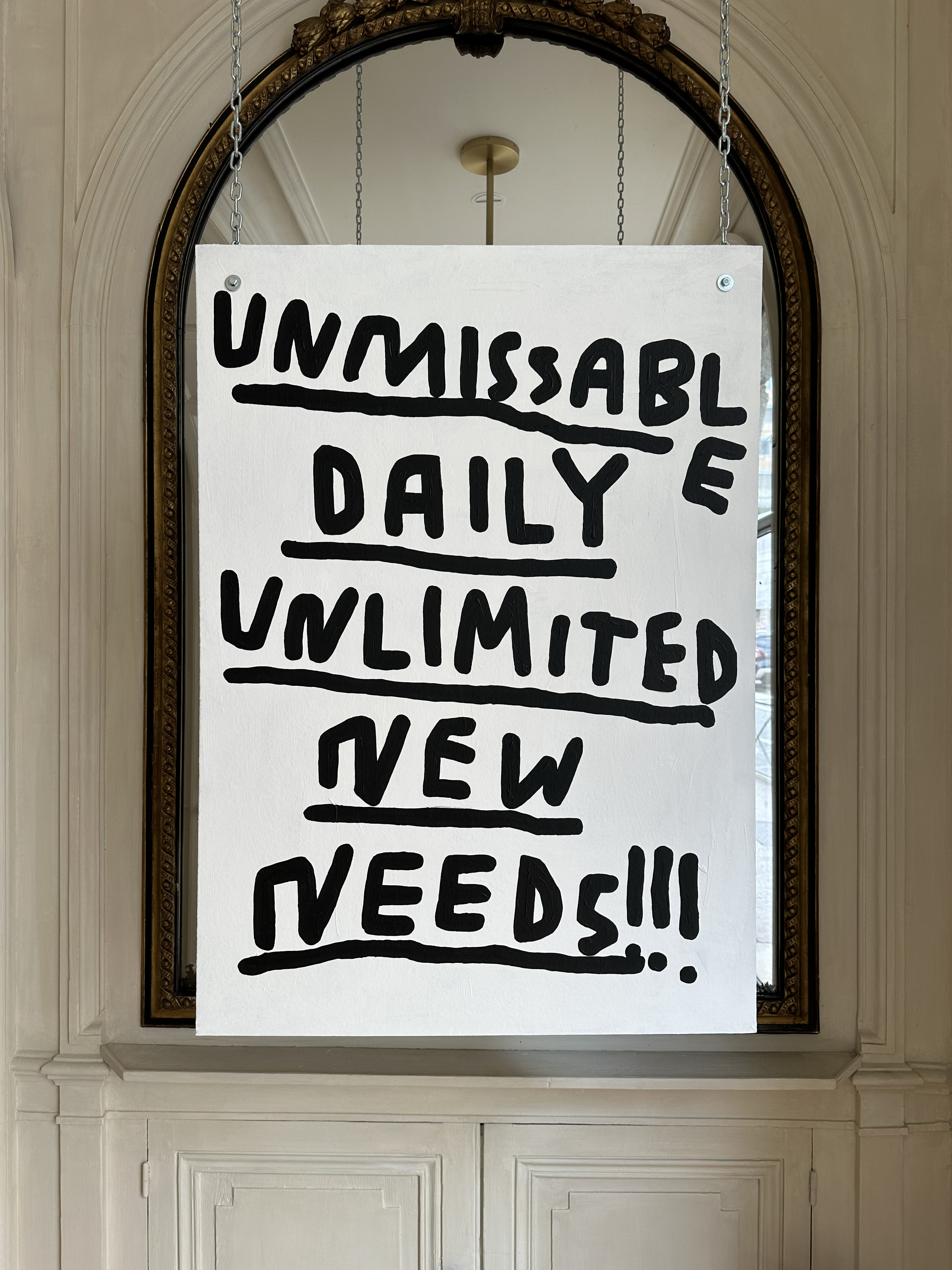 You. Will. Never. Be. Satisfied.. 2022Acrylic on pressed cardboard105 x 75 cm