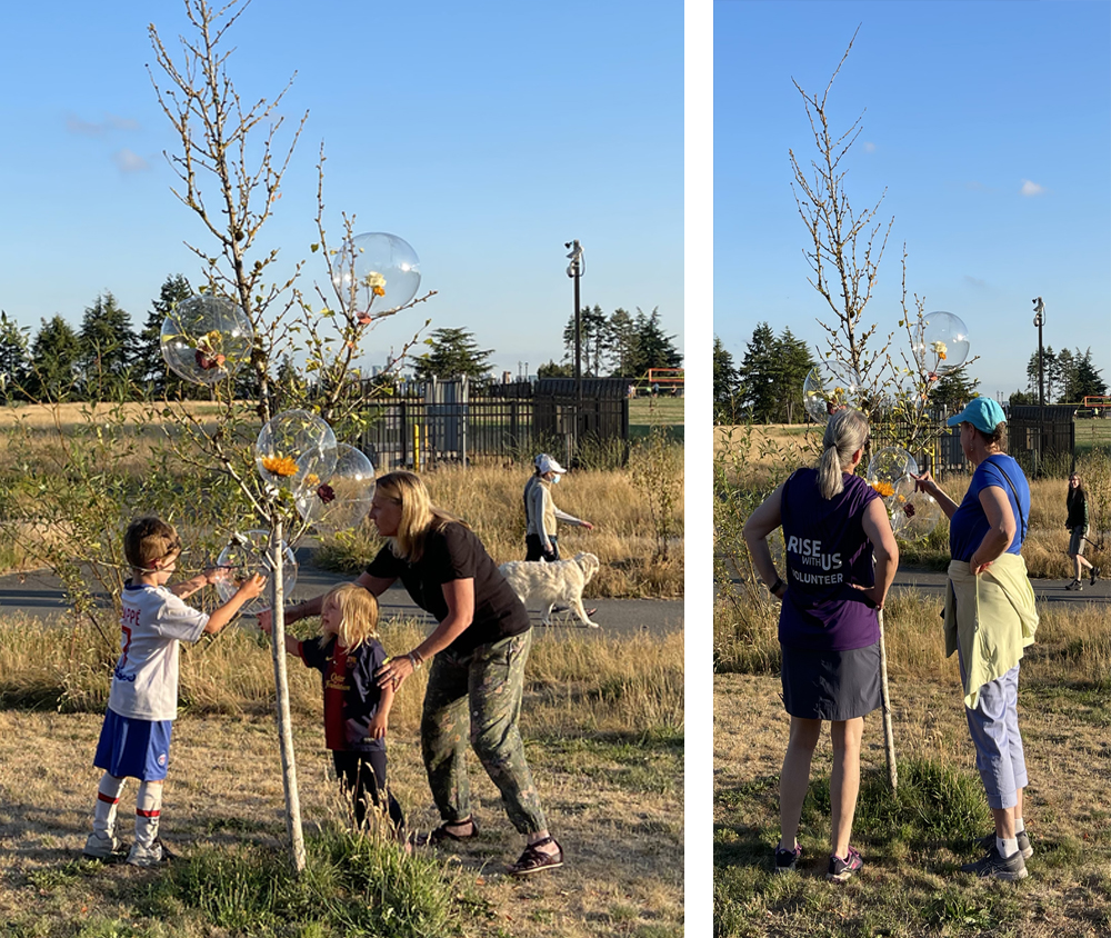 Local Residents Attracted to the Installation