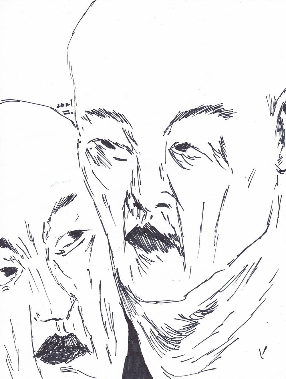 Why aren't you crying, 2021, pen on paper, 29.7*21(cm)