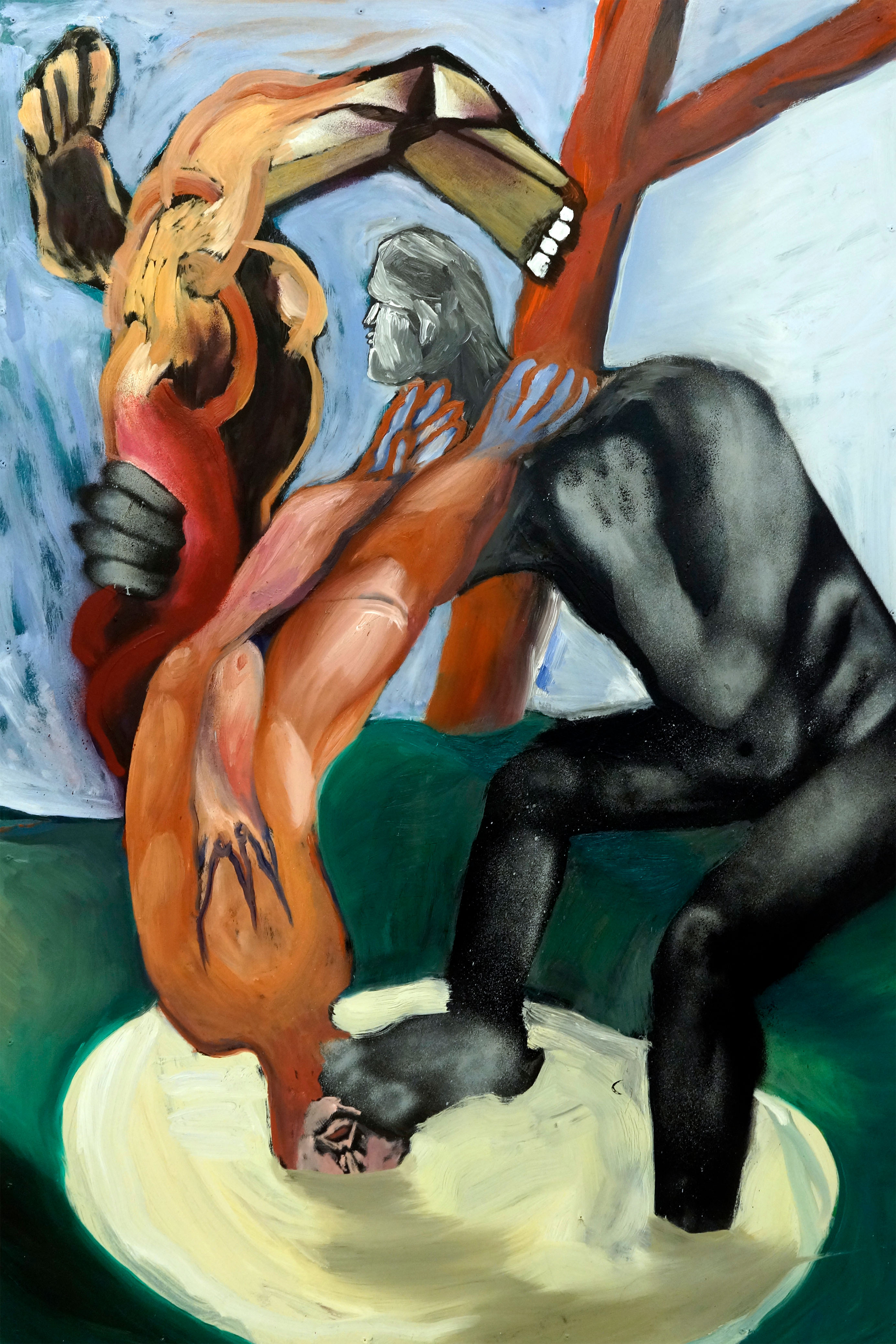 Toycidiooil and spray paint on wood, 150x100cm, 2016