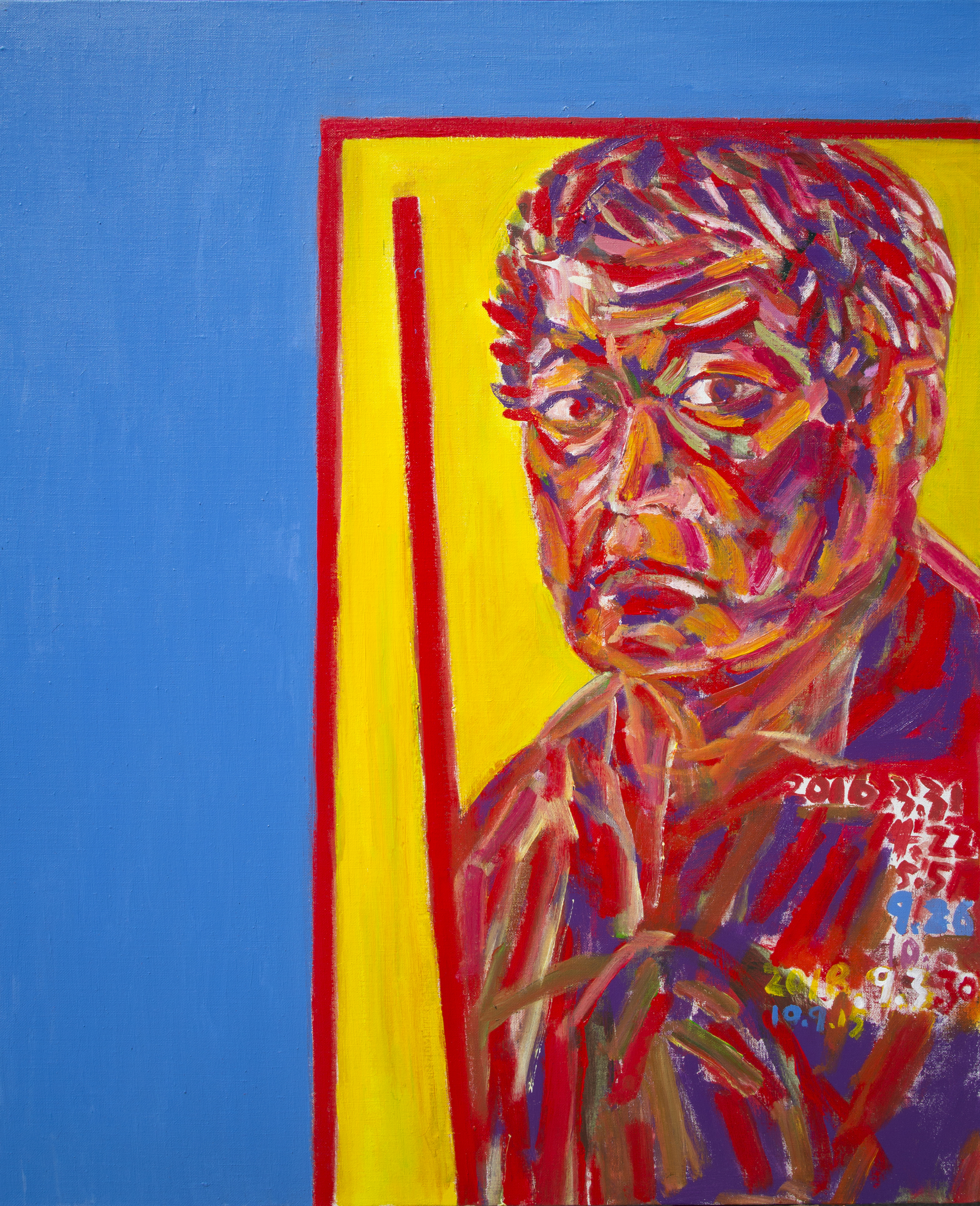 Suh Yongsun, Self-Portrait, 2016, 2018. Acrylic on canvas. 91 x 72.6 cm (35.8 x 28.6 in). Courtesy of the artist