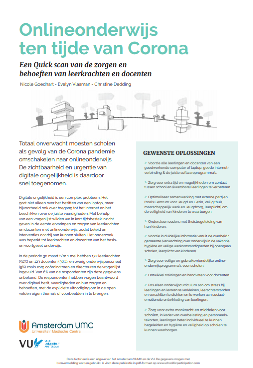 Voorpagina quick scan 'Onlineonderwijs ten tijde van Corona'